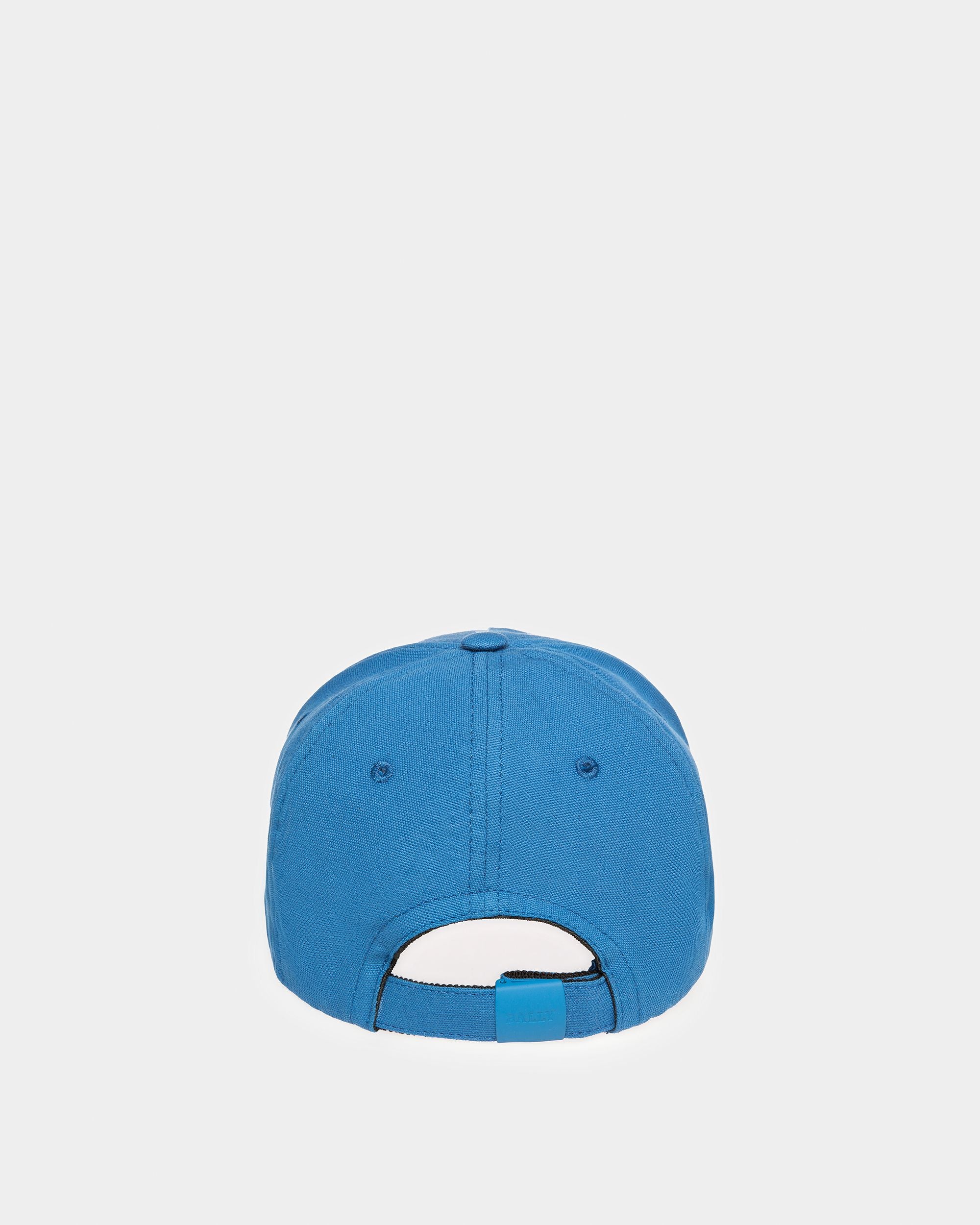 Casquette De Baseball En Coton Bleu Néon - Homme - Bally - 02