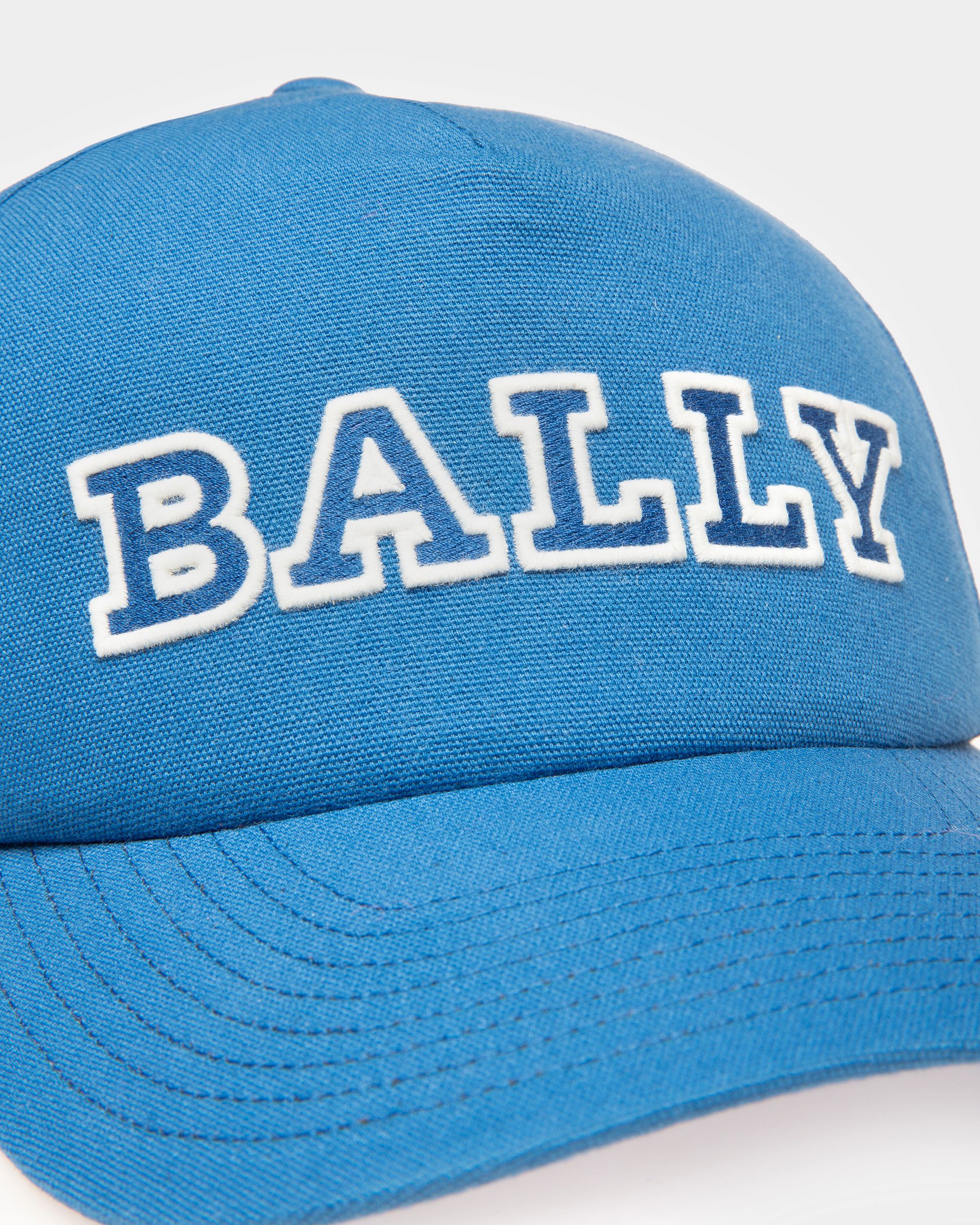 Casquette De Baseball En Coton Bleu Néon - Homme - Bally - 03