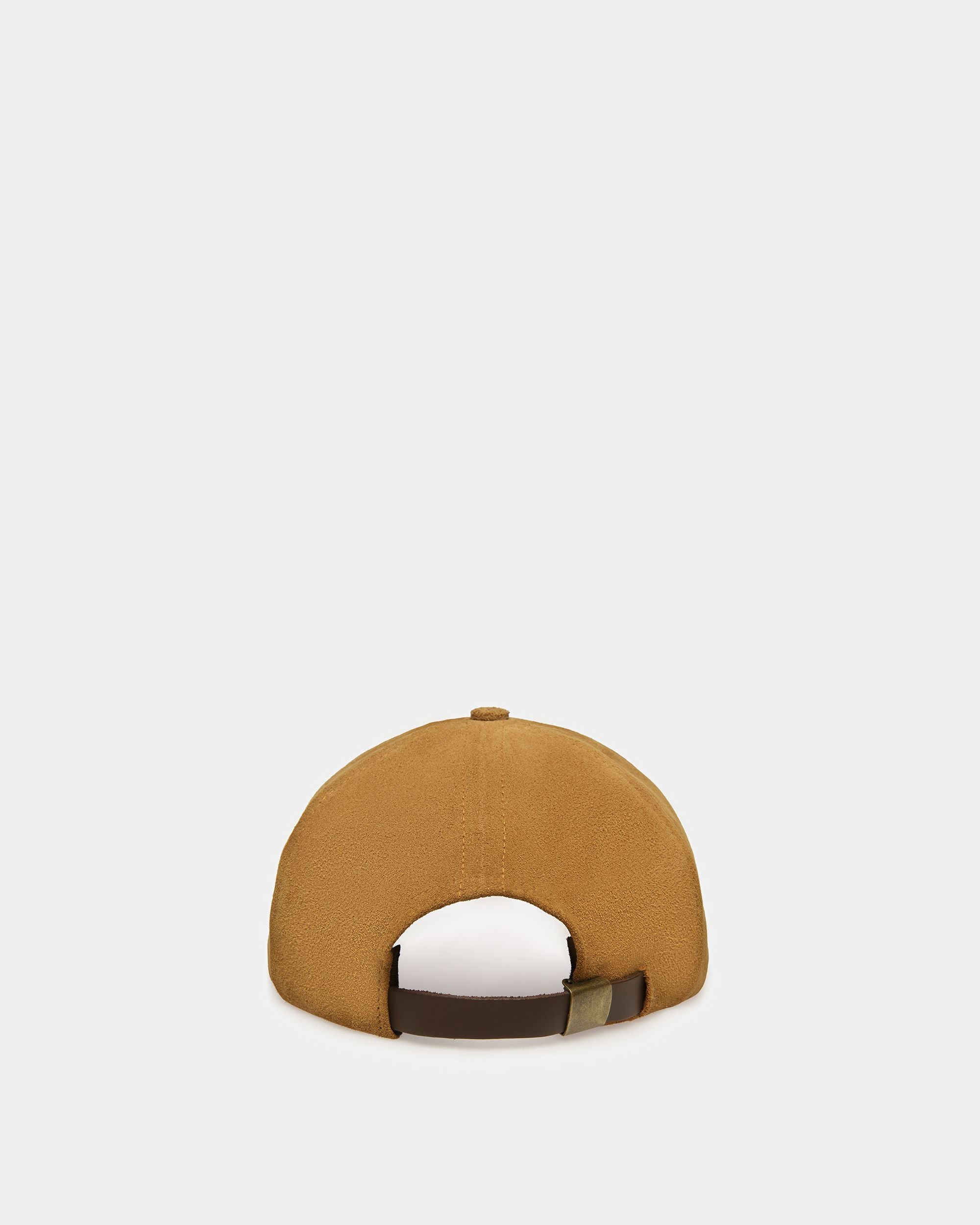Casquette De Baseball Brodée En Cuir Couleur Désert - Homme - Bally - 03