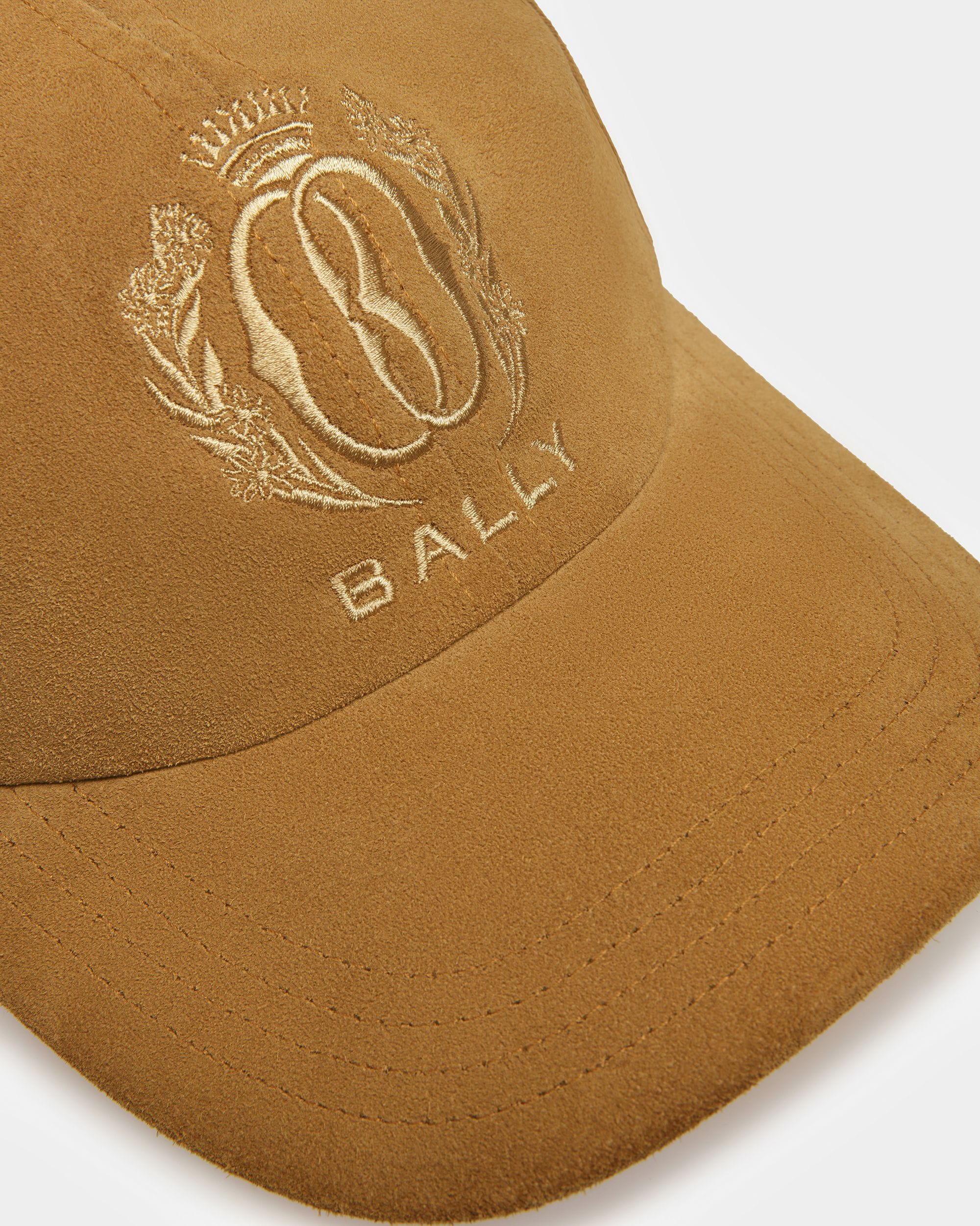 Casquette De Baseball Brodée En Cuir Couleur Désert - Homme - Bally - 04