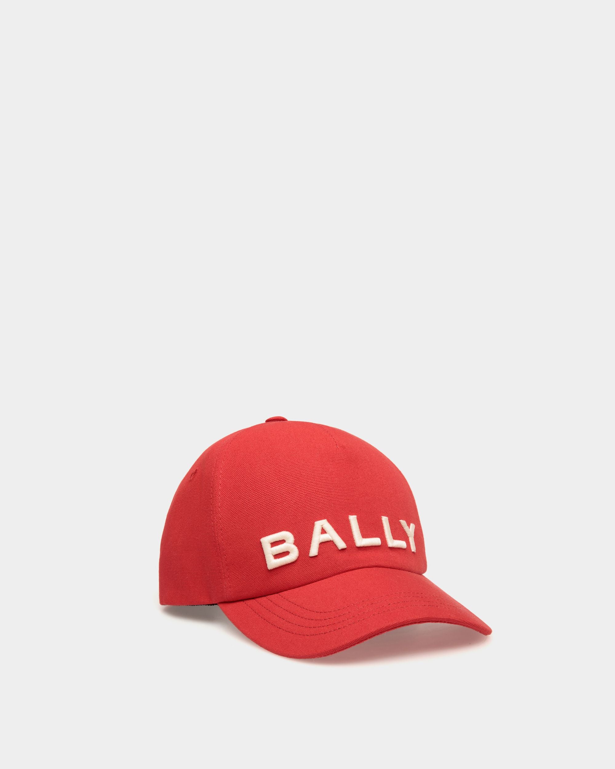 Casquette De Baseball En Coton Rouge - Homme - Bally - 01