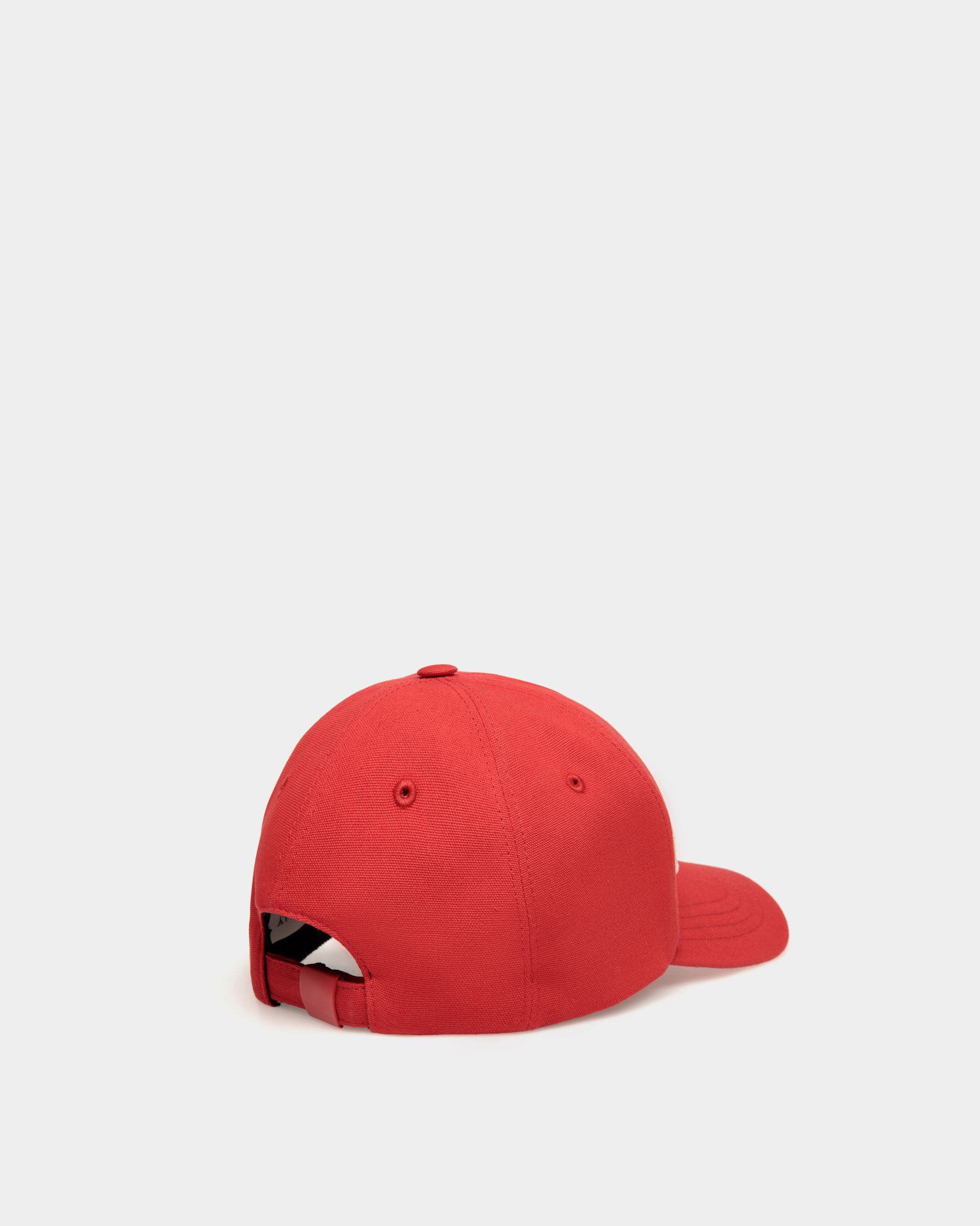 Casquette De Baseball En Coton Rouge - Homme - Bally - 03
