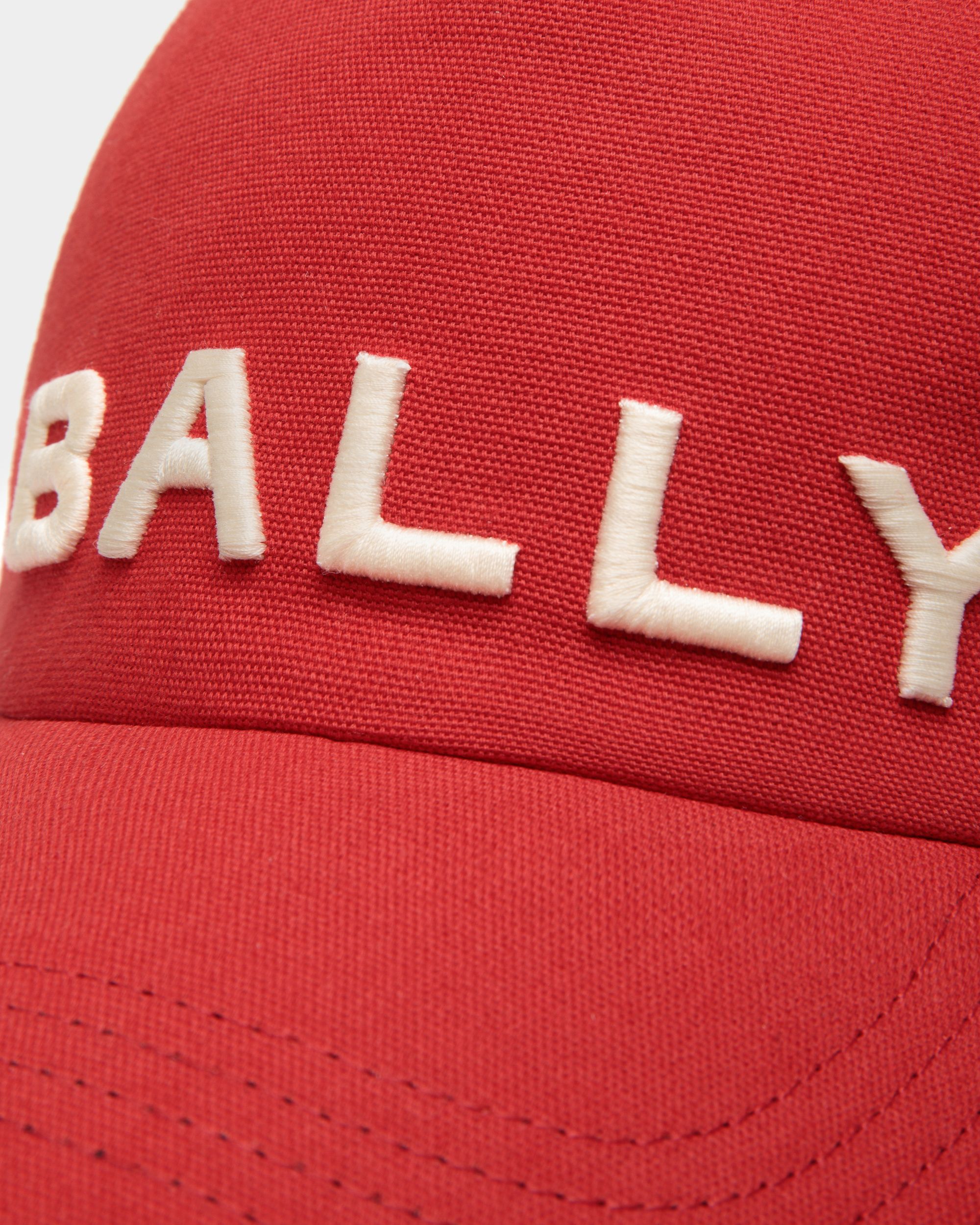 Casquette De Baseball En Coton Rouge - Homme - Bally - 04