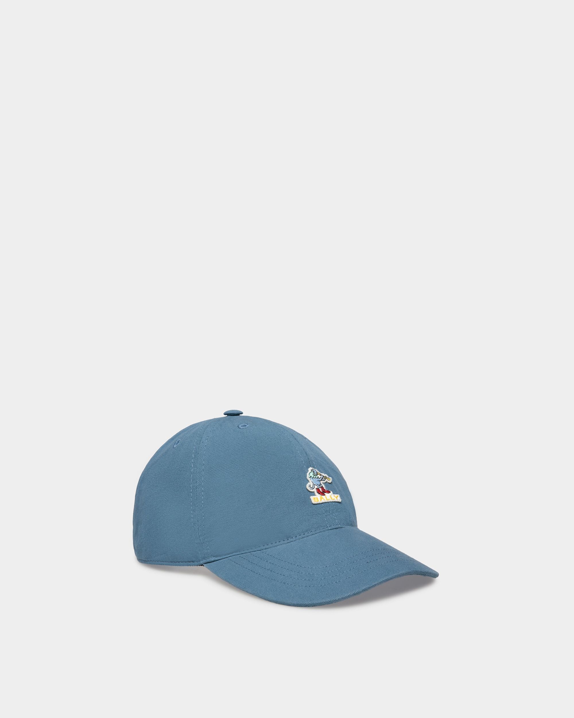 Casquette De Baseball En Coton Light Blue - Homme - Bally - 01