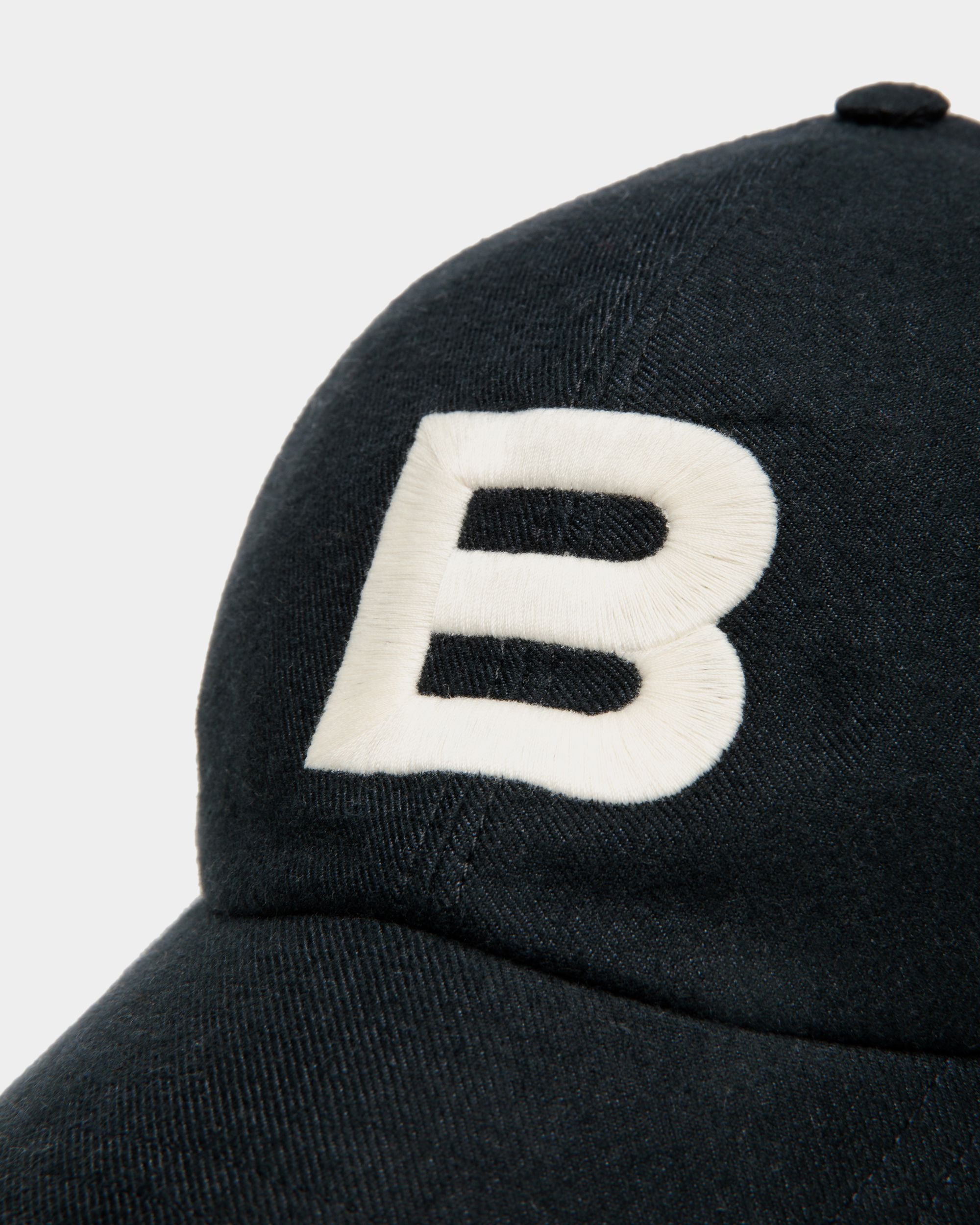 Casquette De Baseball Avec Logo En Coton Navy Blue - Homme - Bally - 03