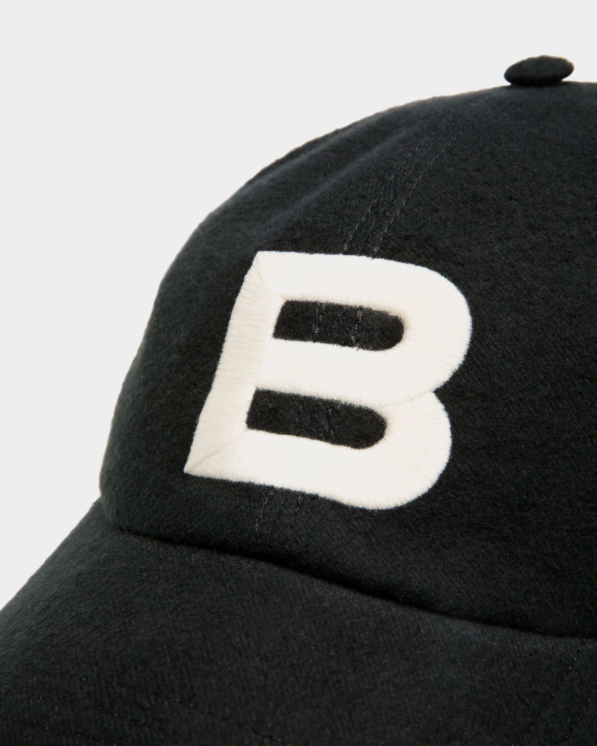 Casquette De Baseball Avec Logo En Coton Noir - Homme - Bally - 03