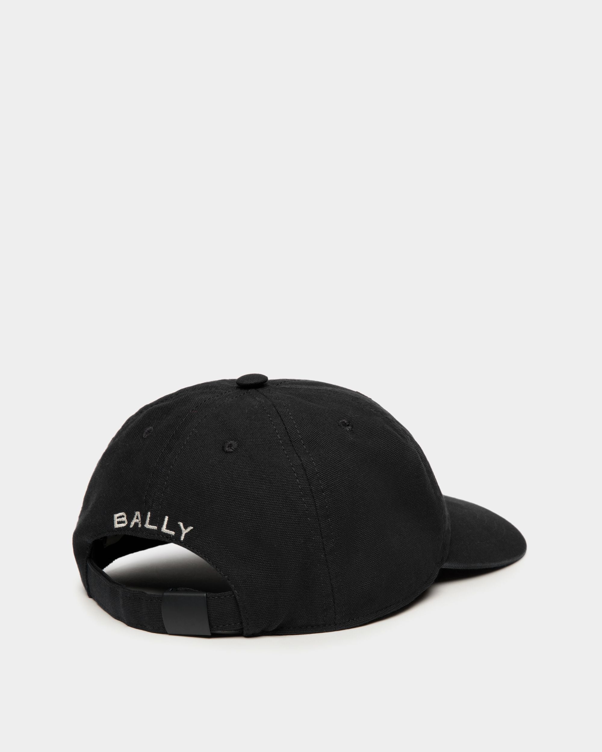 Casquette De Baseball Avec Logo Bally Crest En Coton Noir - Homme - Bally - 02