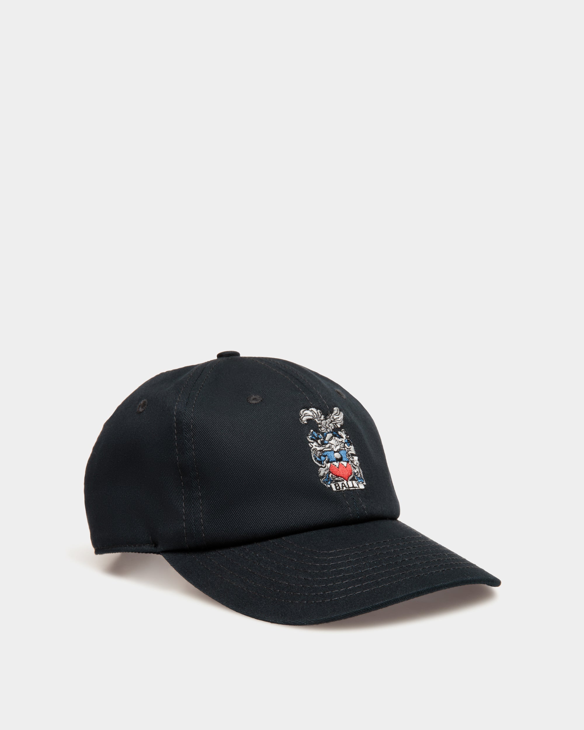 Casquette De Baseball En Coton Navy Blue - Homme - Bally - 01