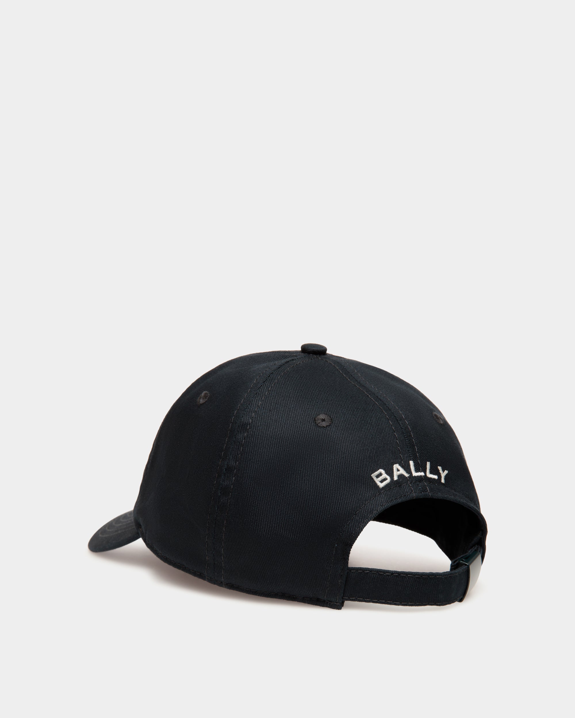 Casquette De Baseball En Coton Navy Blue - Homme - Bally - 02