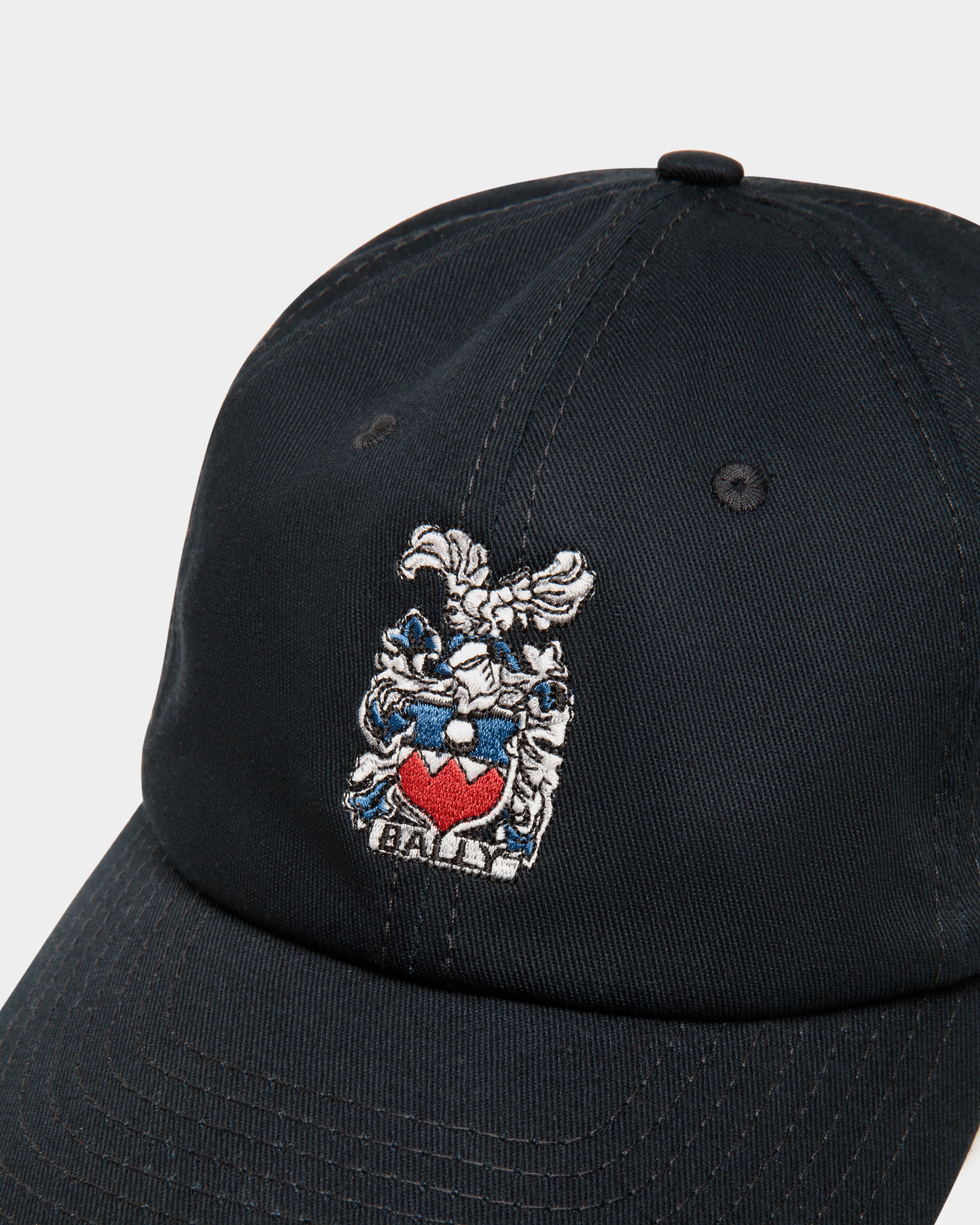 Casquette De Baseball En Coton Navy Blue - Homme - Bally - 03