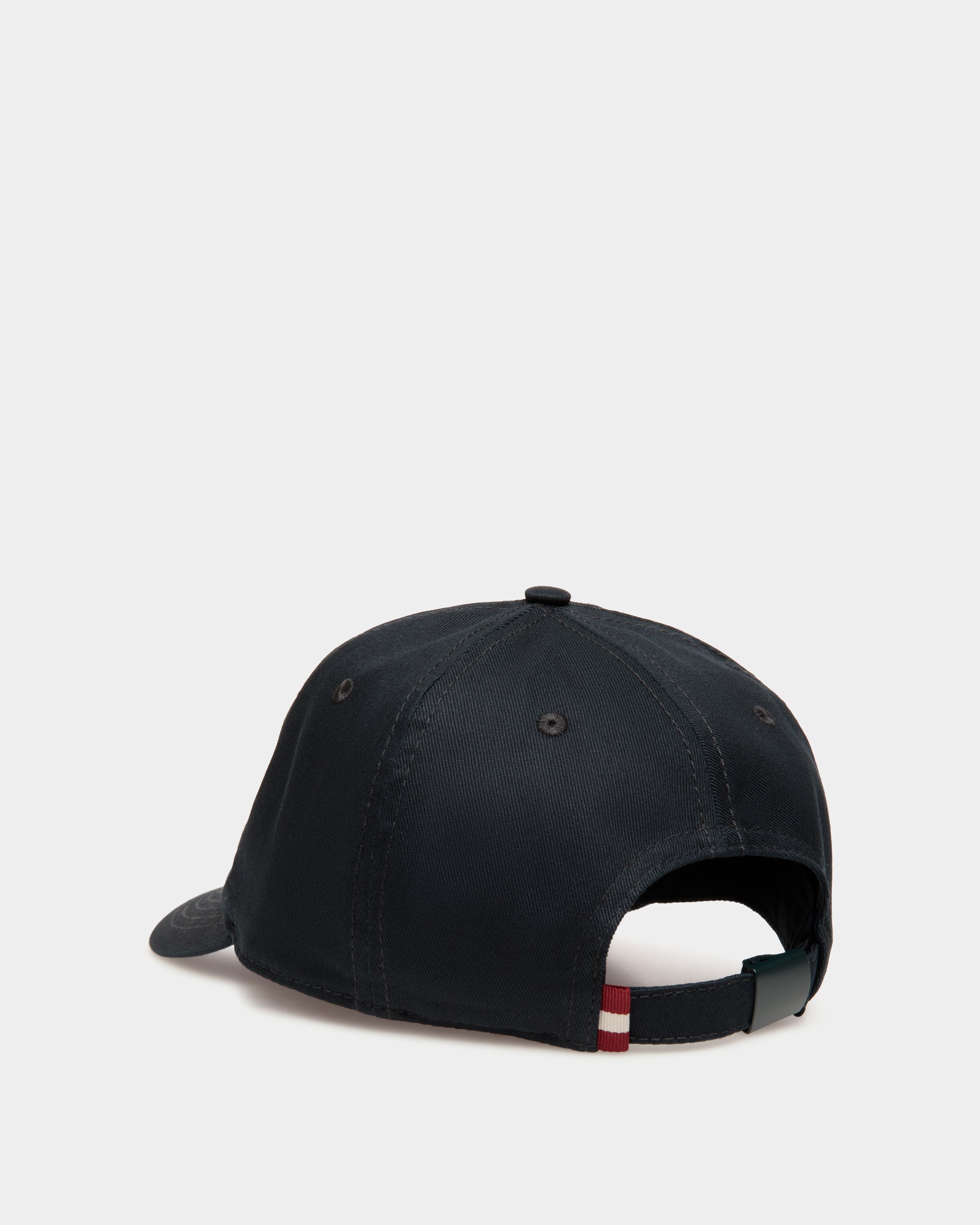 Casquette De Baseball En Coton Navy Blue - Homme - Bally - 02