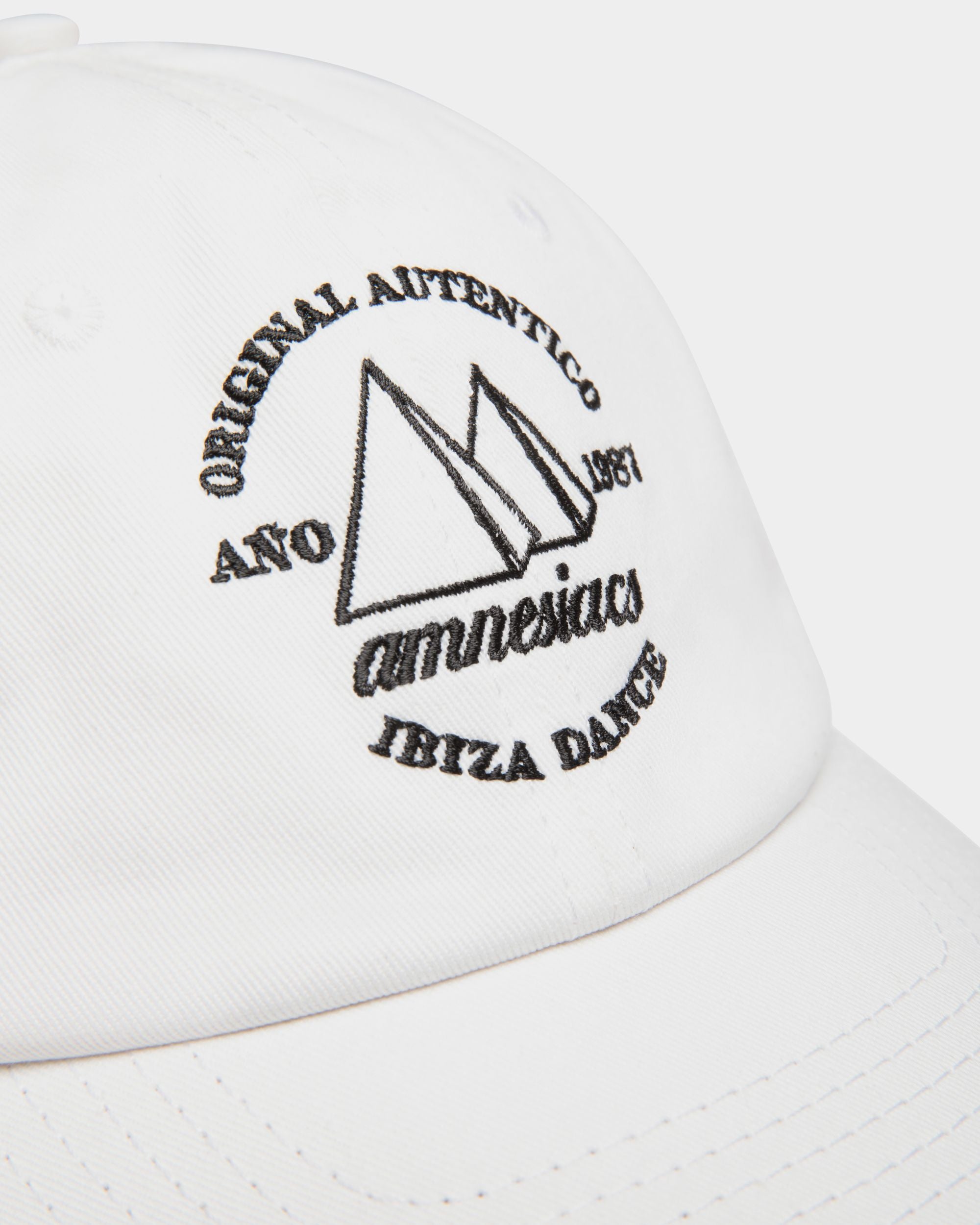 Casquette De Baseball DJ Leo Mas X Bally En Coton Blanc Avec Broderie Amnesia - Homme - Bally - 04