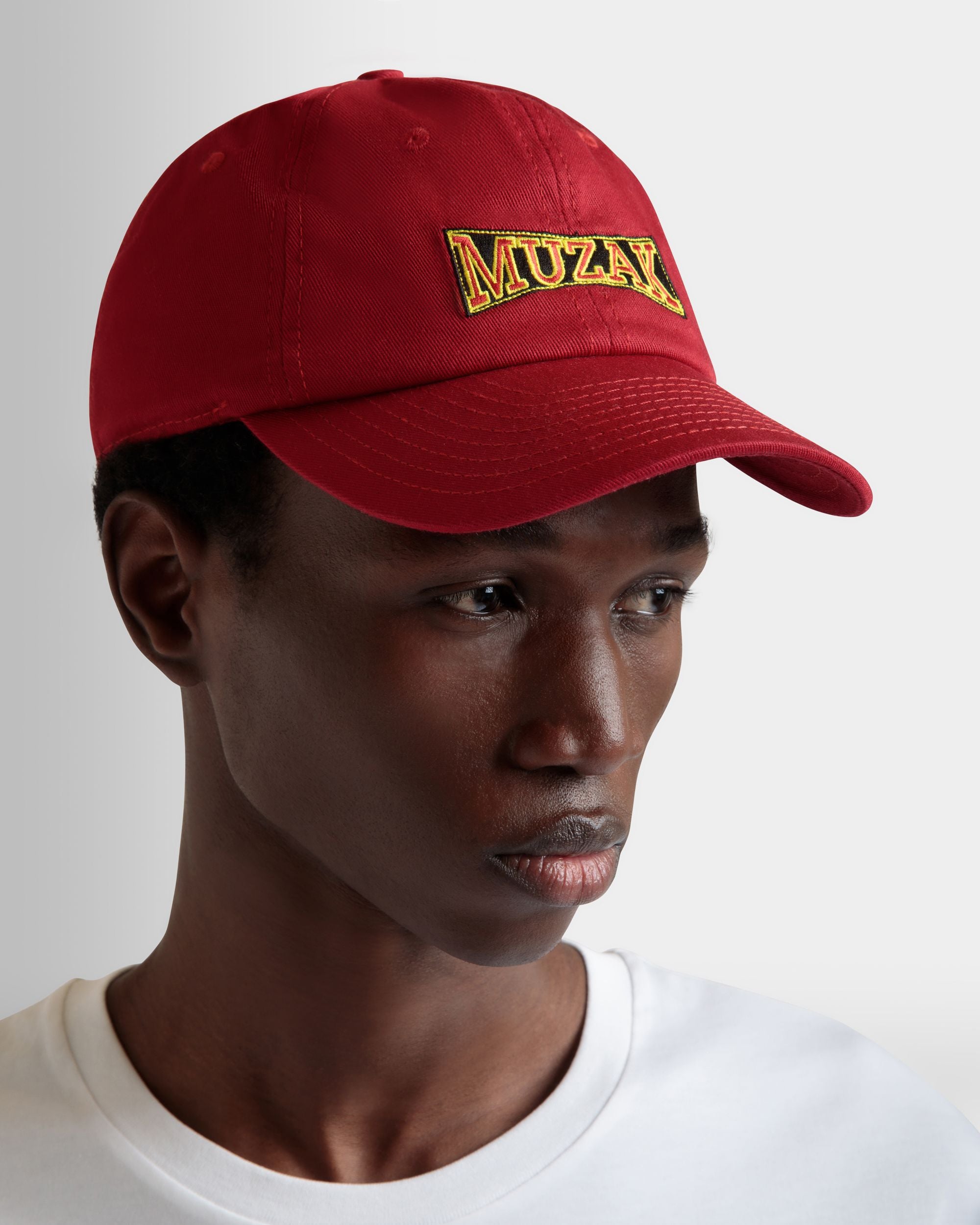 Casquette De Baseball Pour Femme DJ Leo Mas X Bally En Coton Heritage Red Avec Broderie Muzak - Homme - Bally - 02