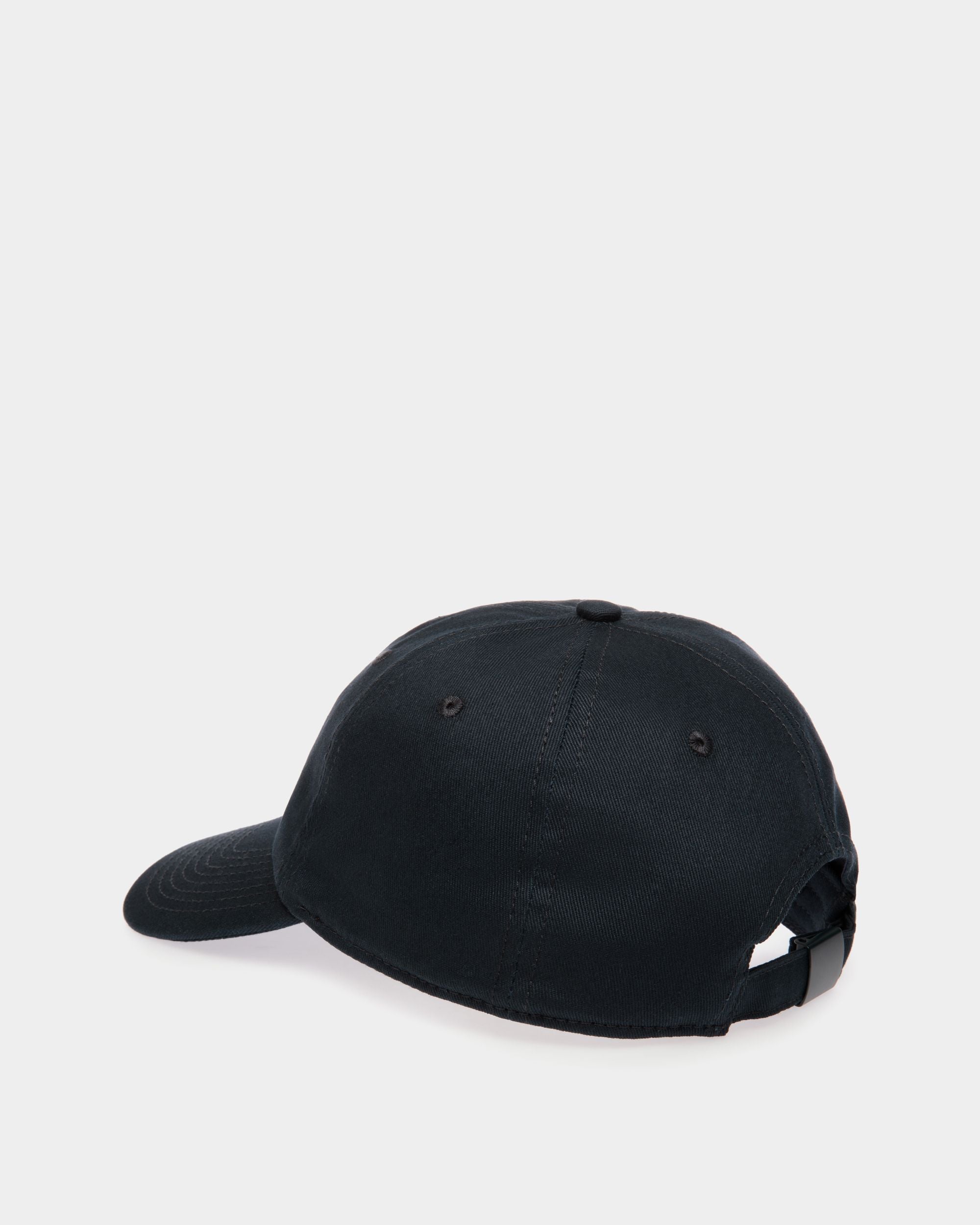 Casquette De Baseball En Coton Navy Blue - Homme - Bally - 03