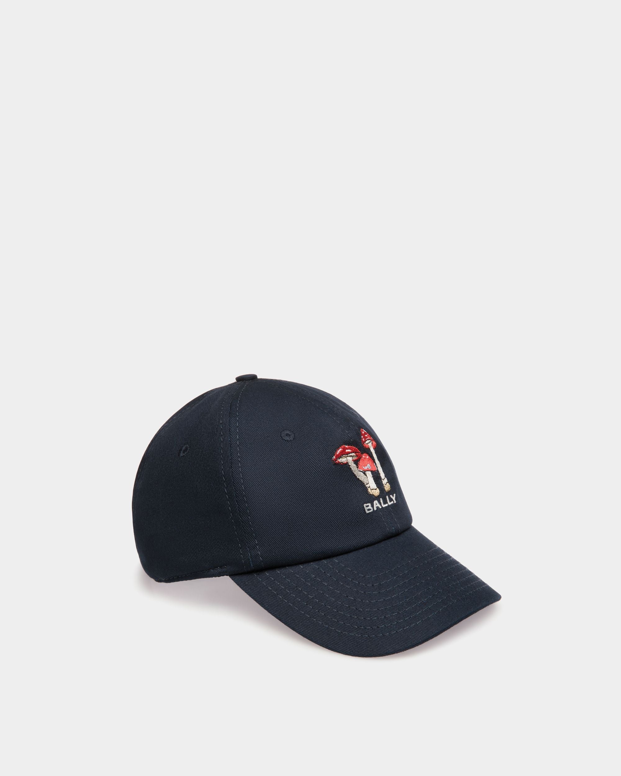 Casquette De Baseball Avec Enchanting Mushrooms En Coton Navy Blue - Homme - Bally - 01