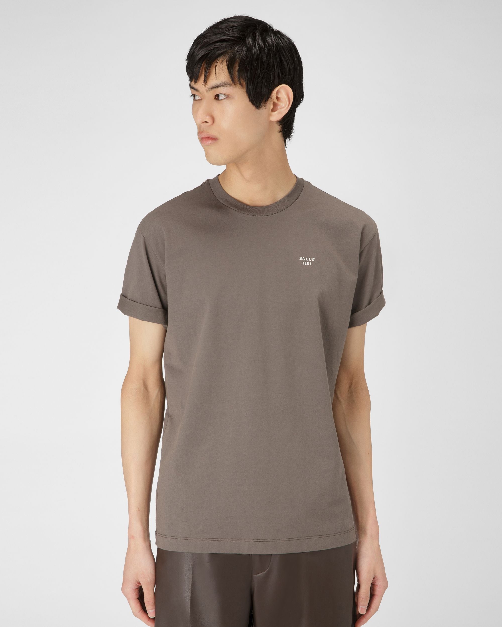 T-Shirt En Coton Biologique Vert - Homme - Bally - 01