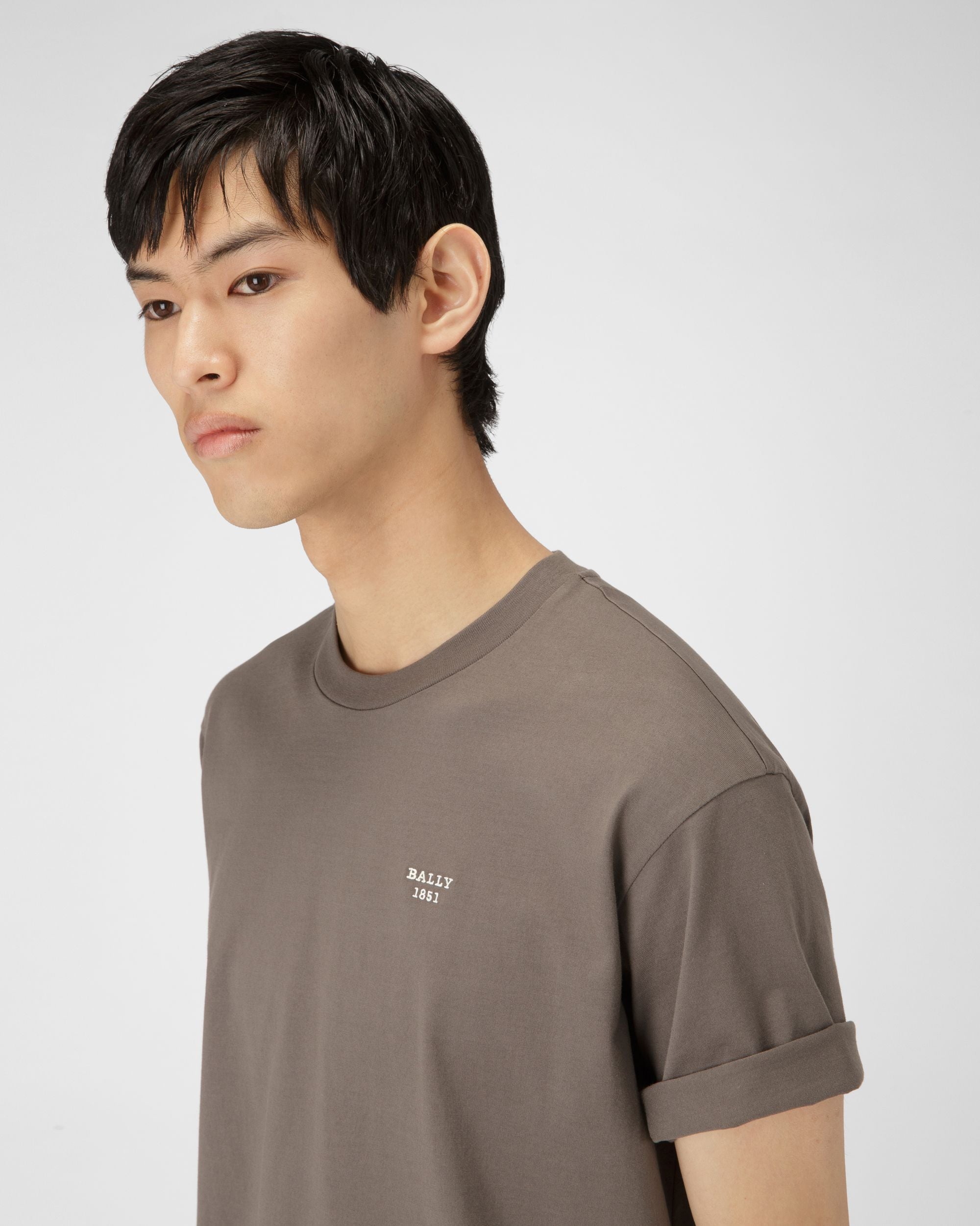 T-Shirt En Coton Biologique Vert - Homme - Bally - 02