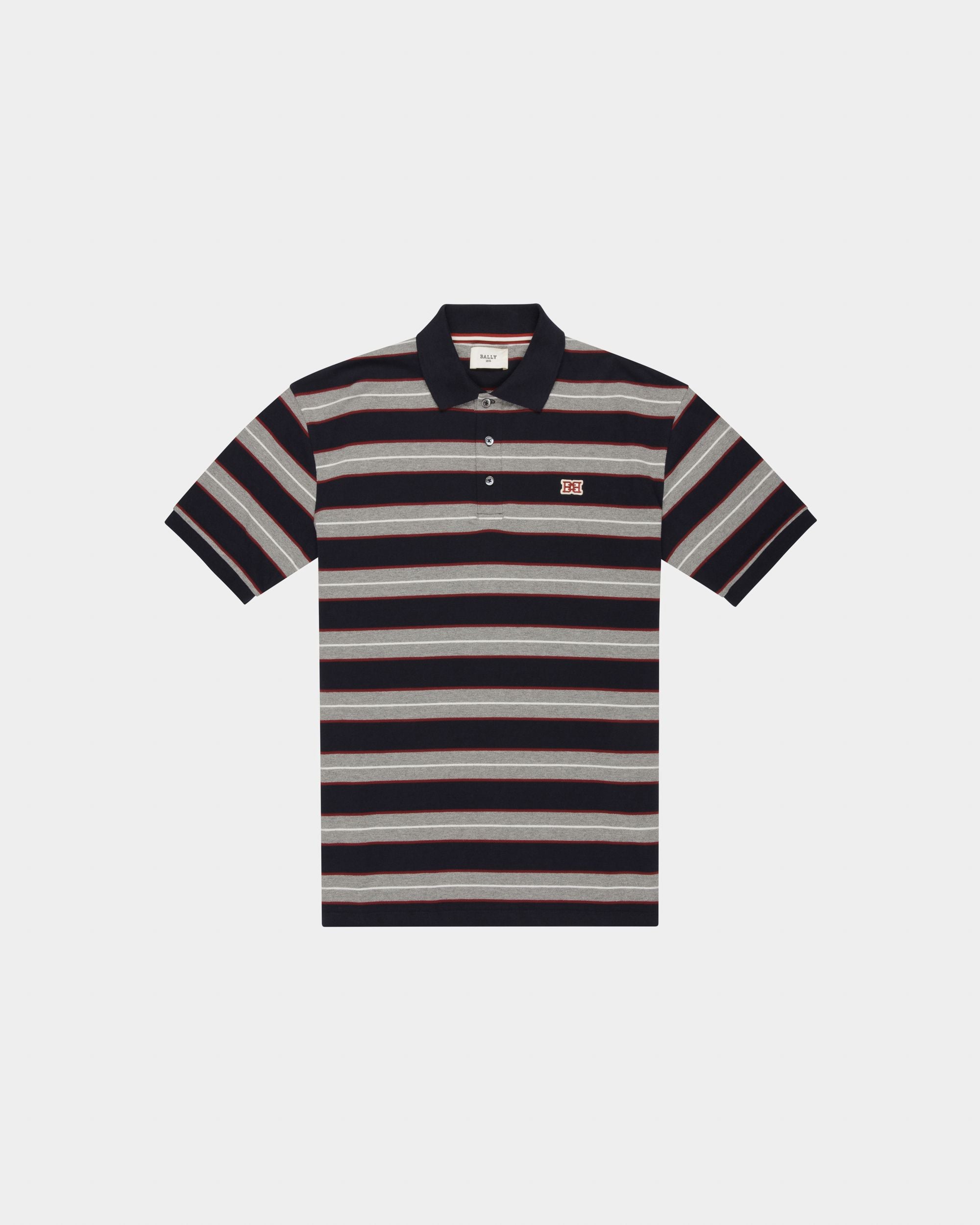 Polo En Coton Bleu Marine - Homme - Bally - 04