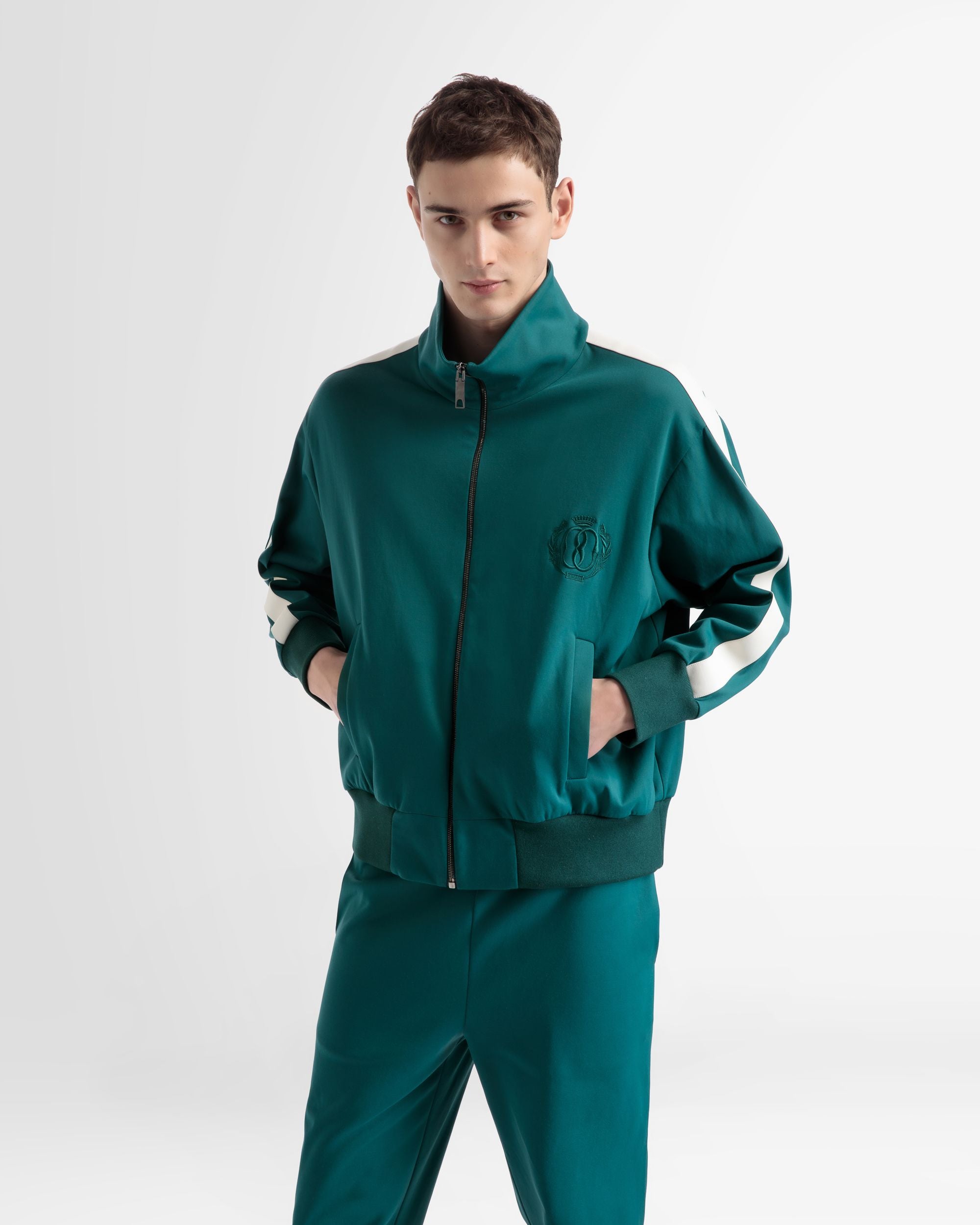 Veste De Sport En Coton Mélangé Vert - Homme - Bally - 02
