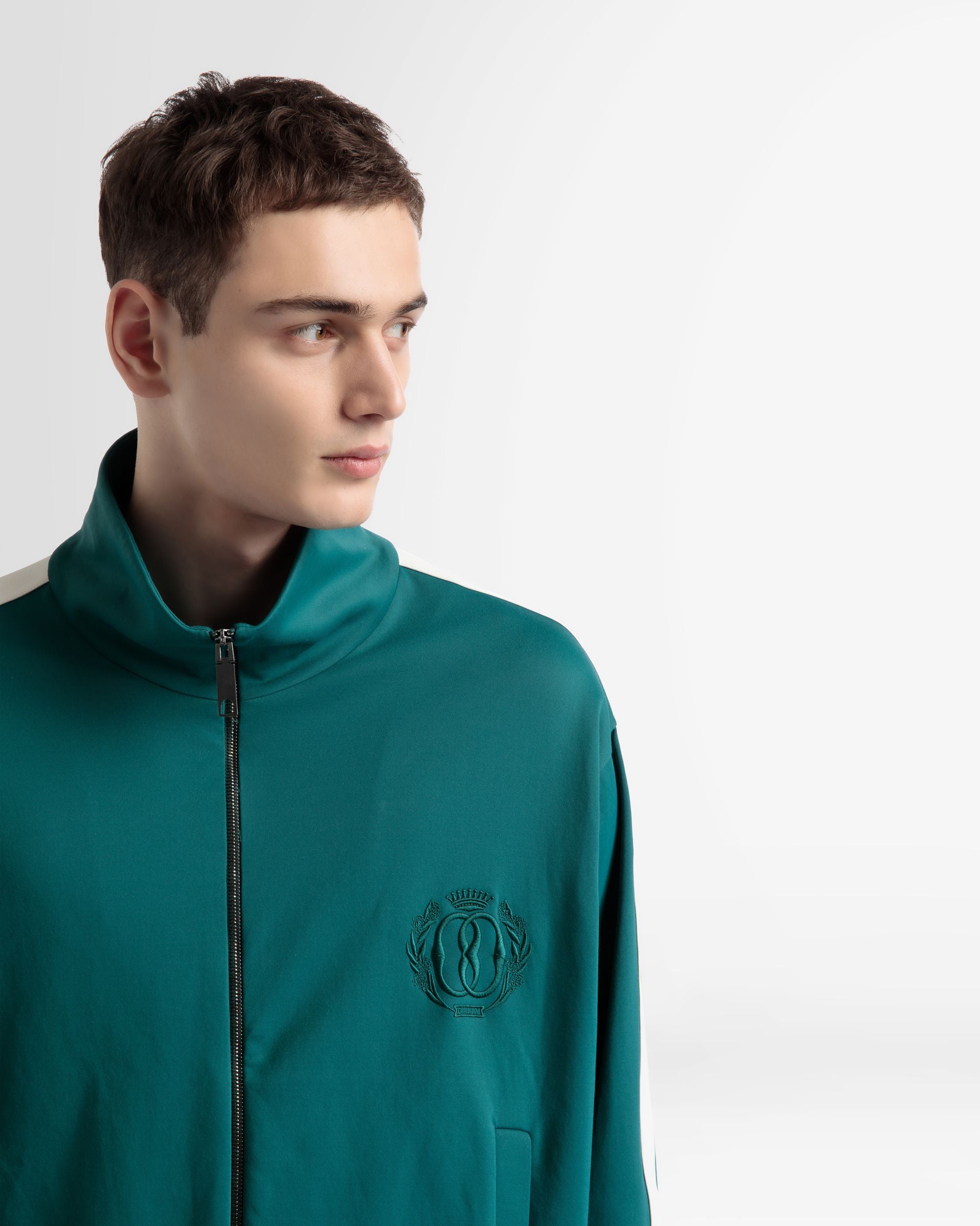 Veste De Sport En Coton Mélangé Vert - Homme - Bally - 03