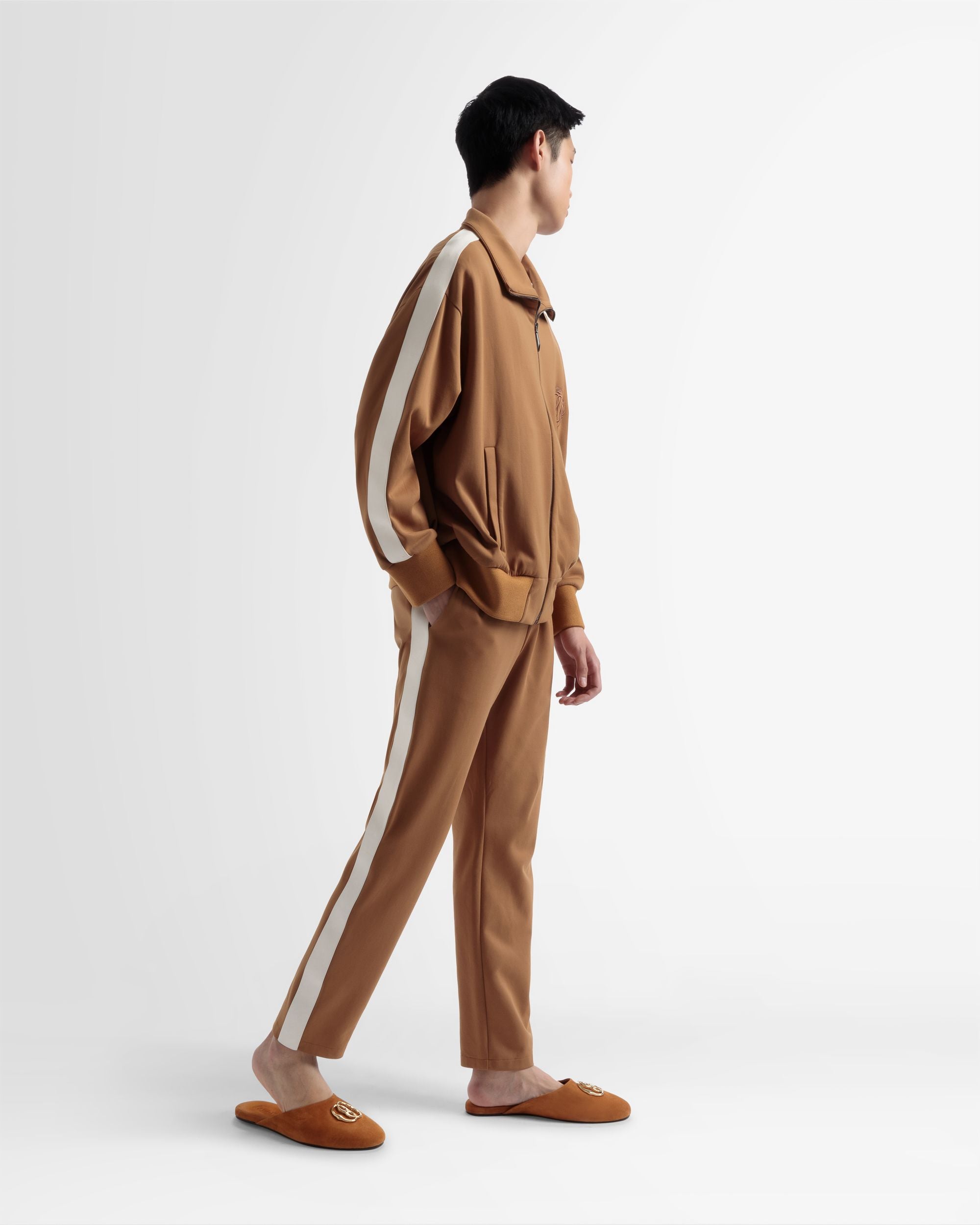 Pantalon De Sport En Coton Mélangé Couleur Désert - Homme - Bally - 05