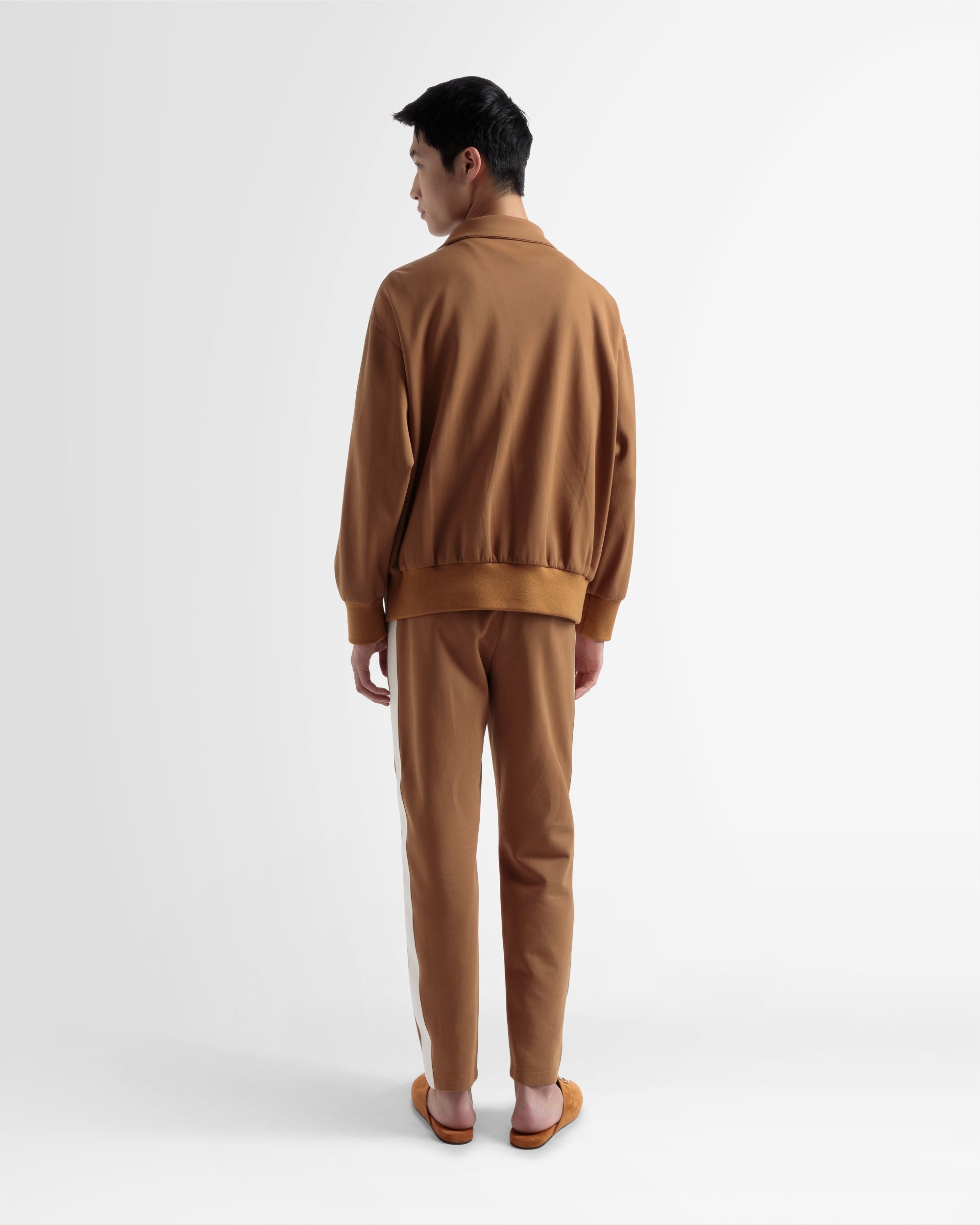Pantalon De Sport En Coton Mélangé Couleur Désert - Homme - Bally - 06