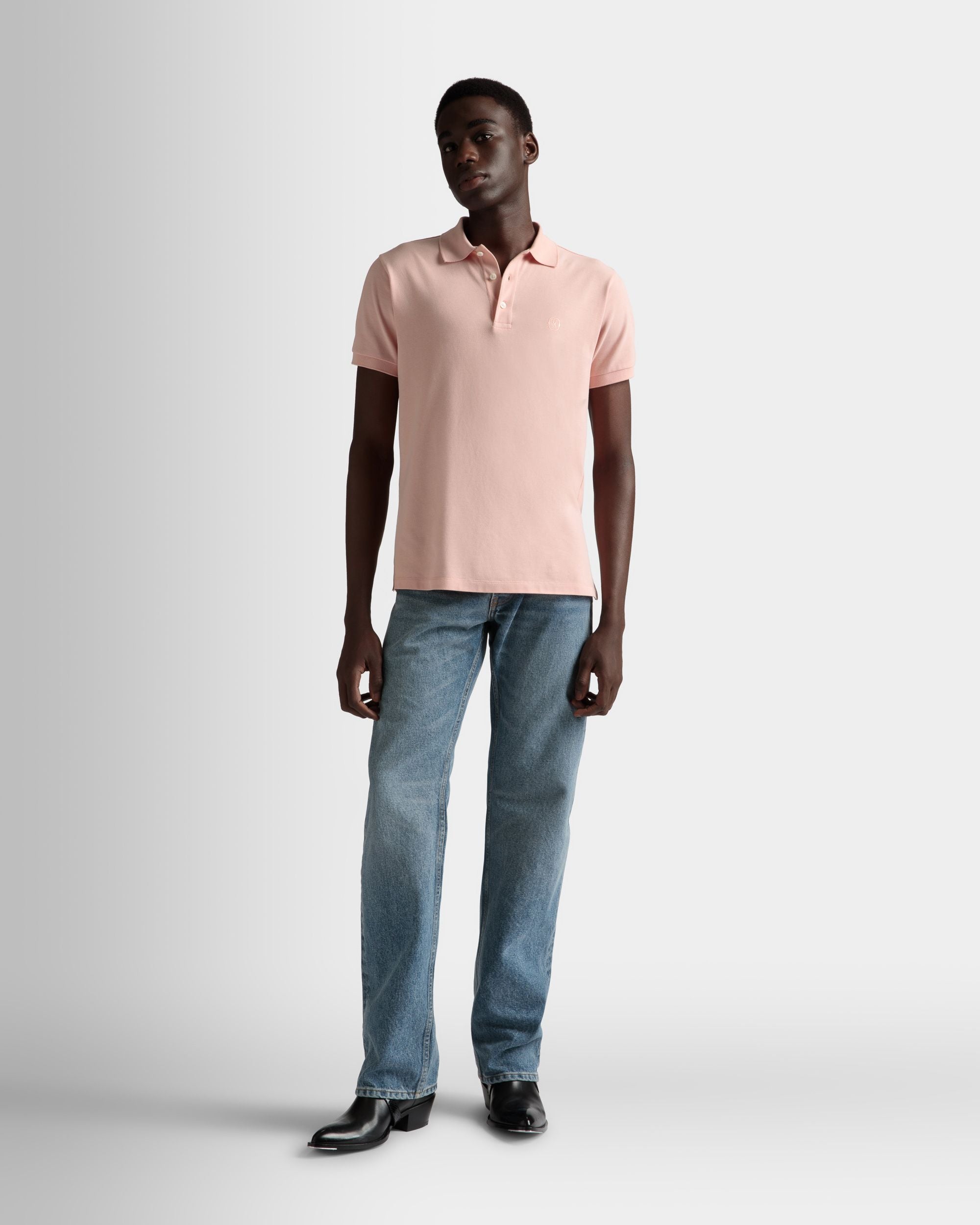 Polo à manches courtes En coton couleur Dusty Petal - Homme - Bally - 02