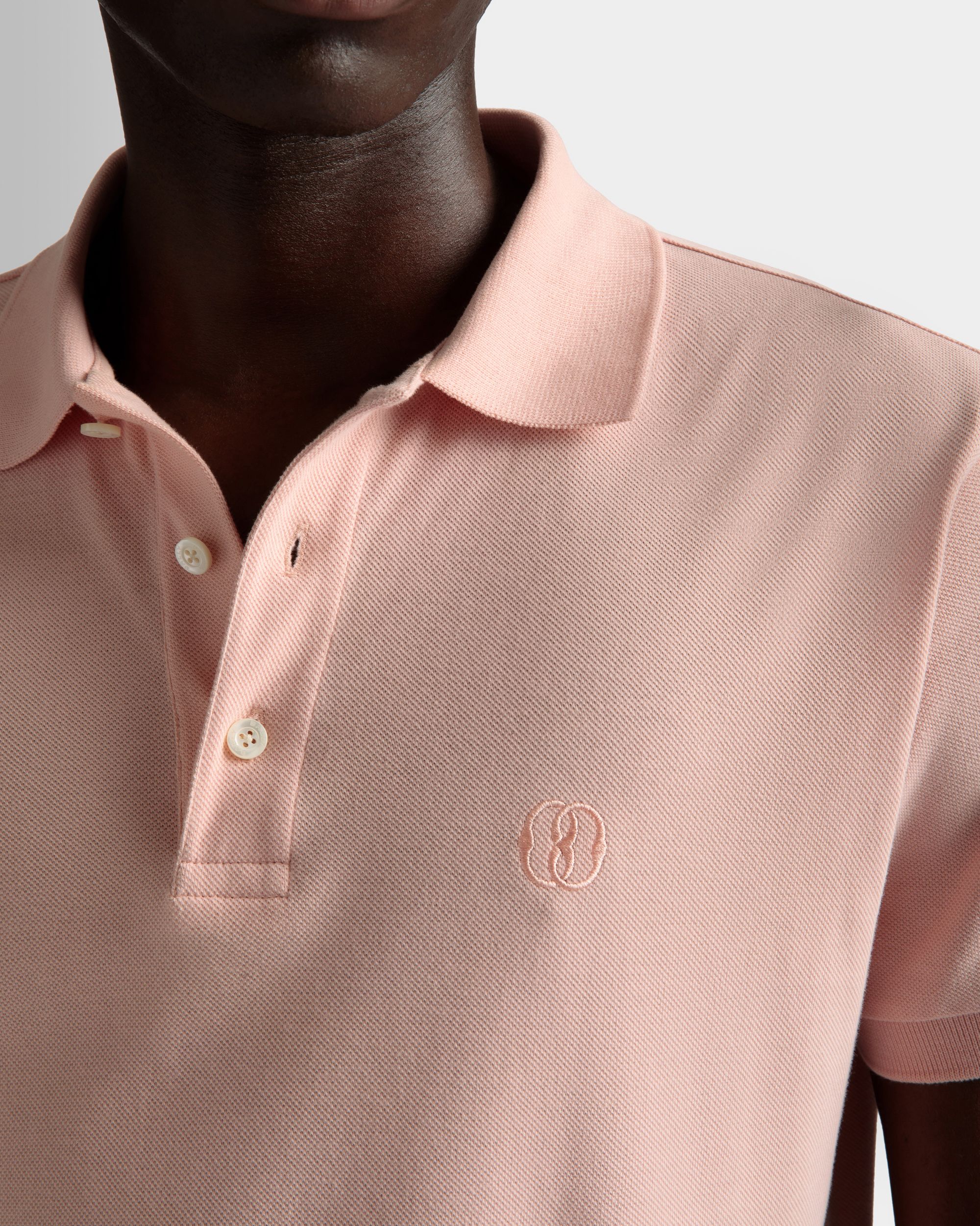 Polo à manches courtes En coton couleur Dusty Petal - Homme - Bally - 04