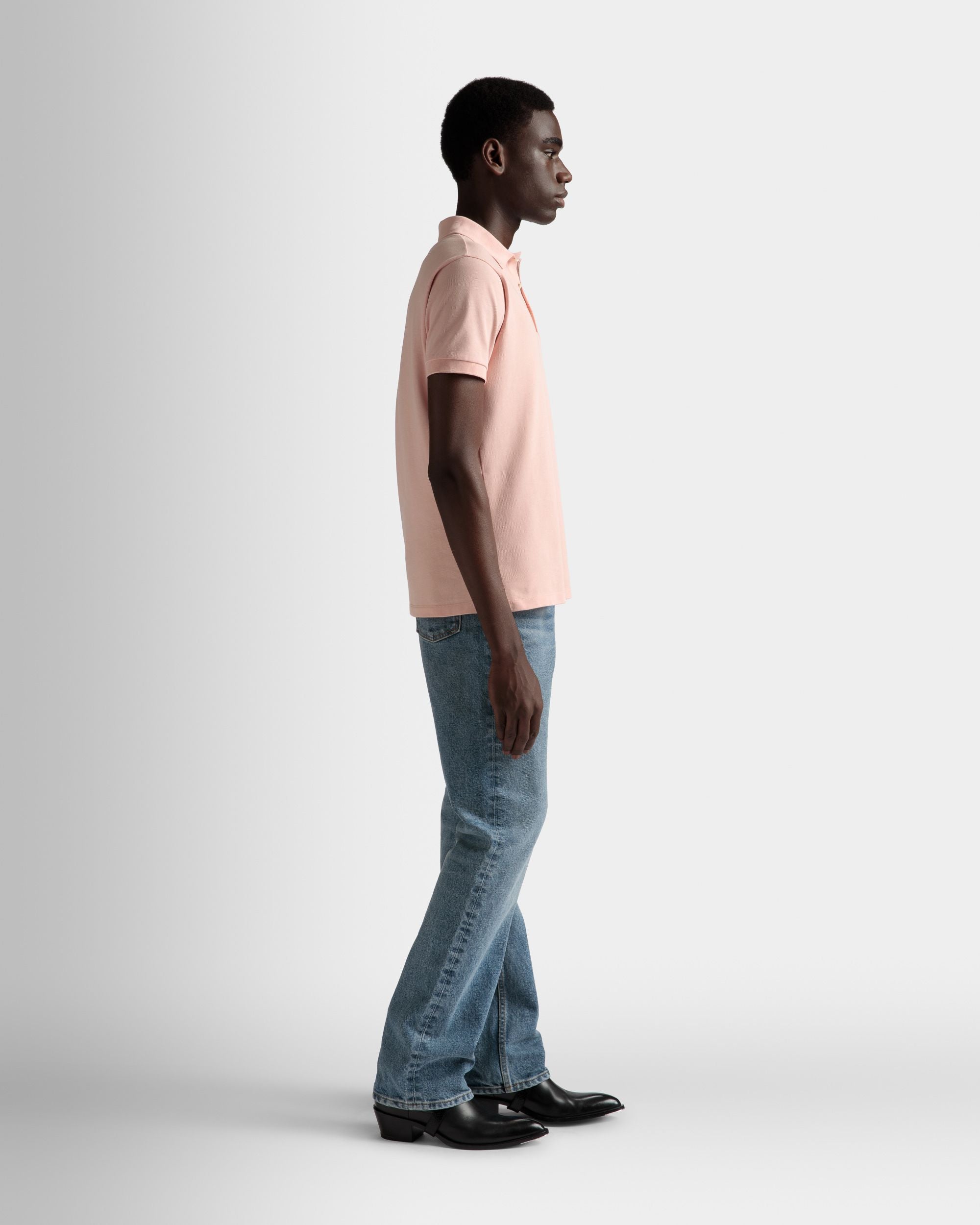 Polo à manches courtes En coton couleur Dusty Petal - Homme - Bally - 05