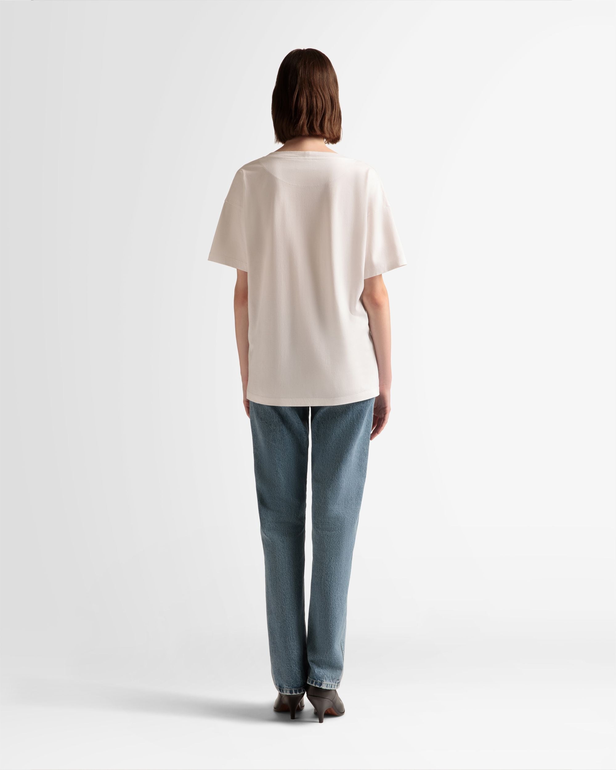T-shirt imprimé Train En coton blanc - Homme - Bally - 06