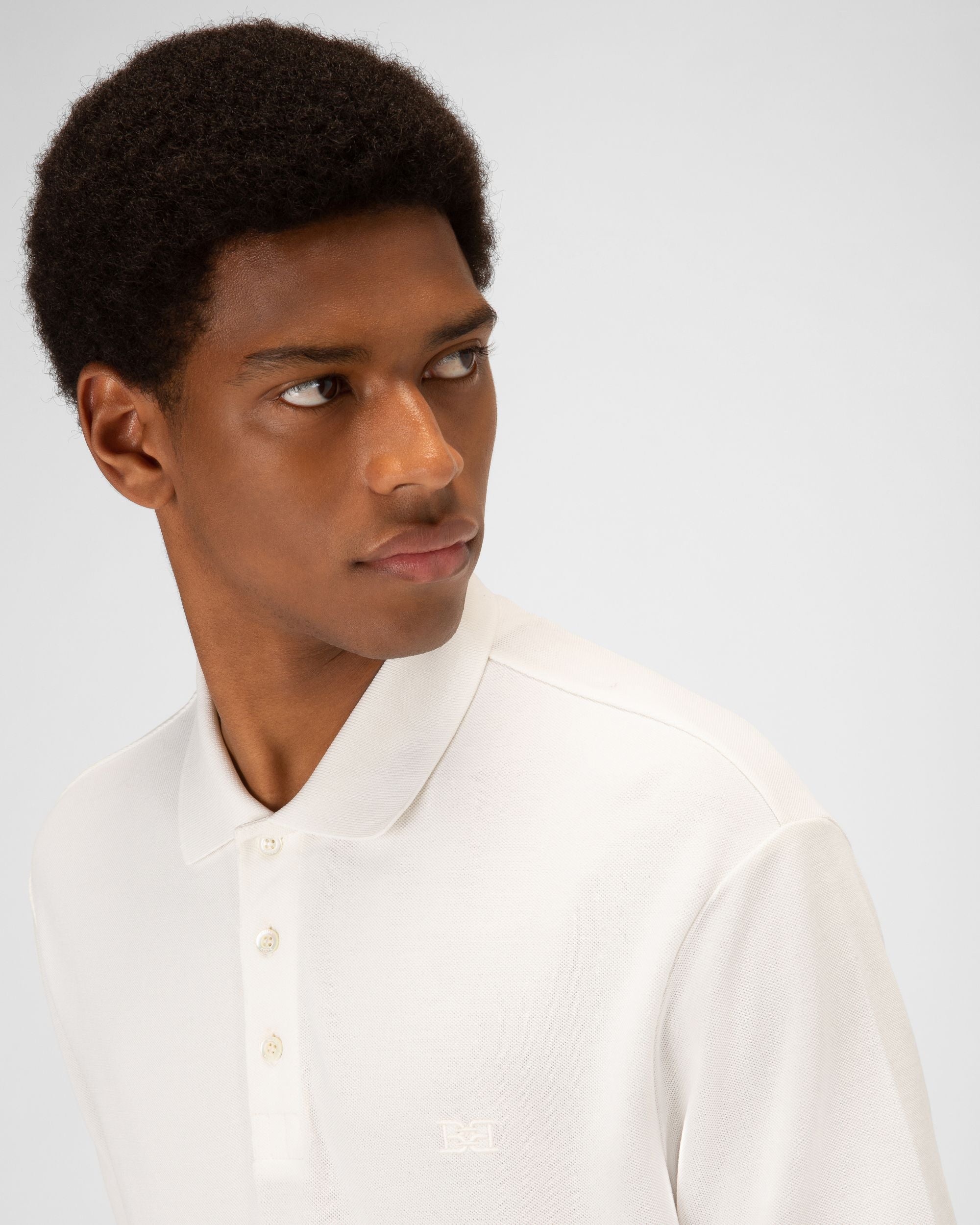 Polo En Coton Ivoire - Homme - Bally - 02