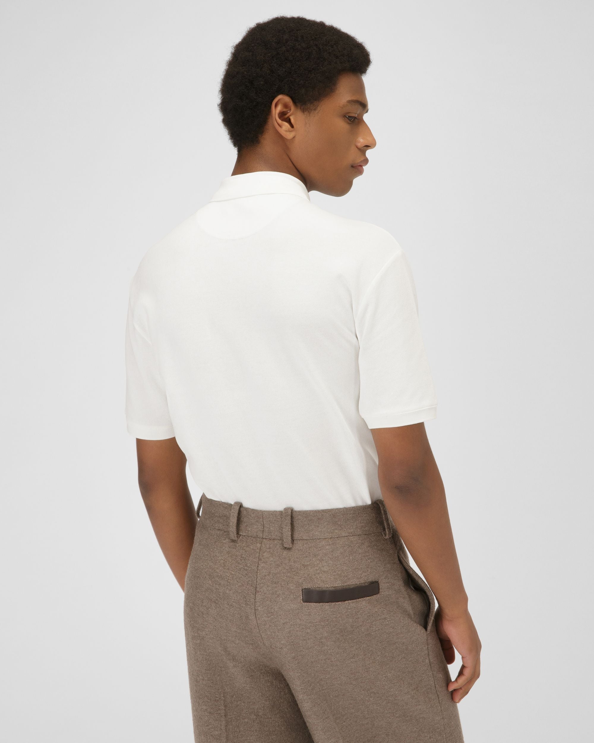 Polo En Coton Ivoire - Homme - Bally - 03
