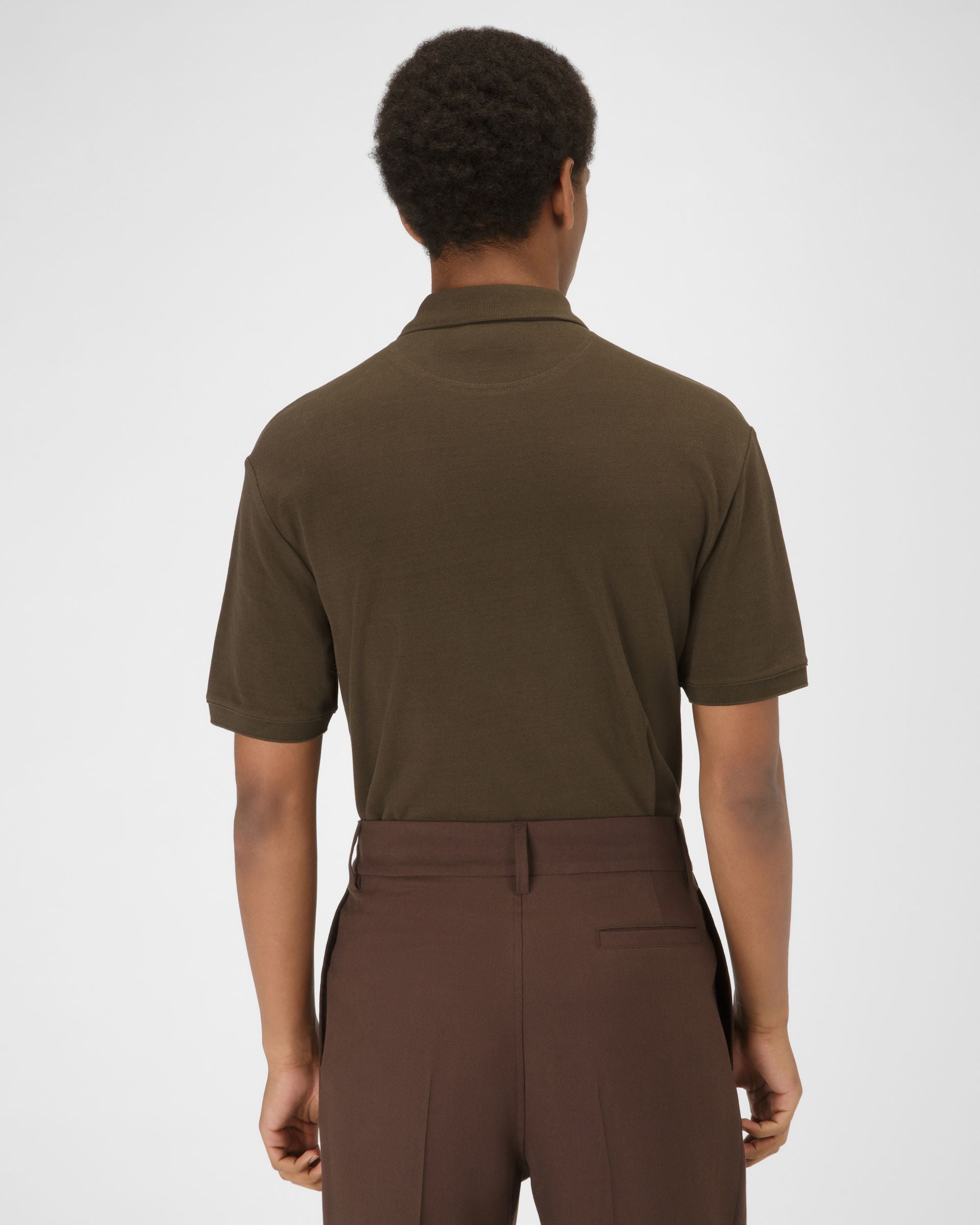 Polo En Coton Vert Militaire - Homme - Bally - 03