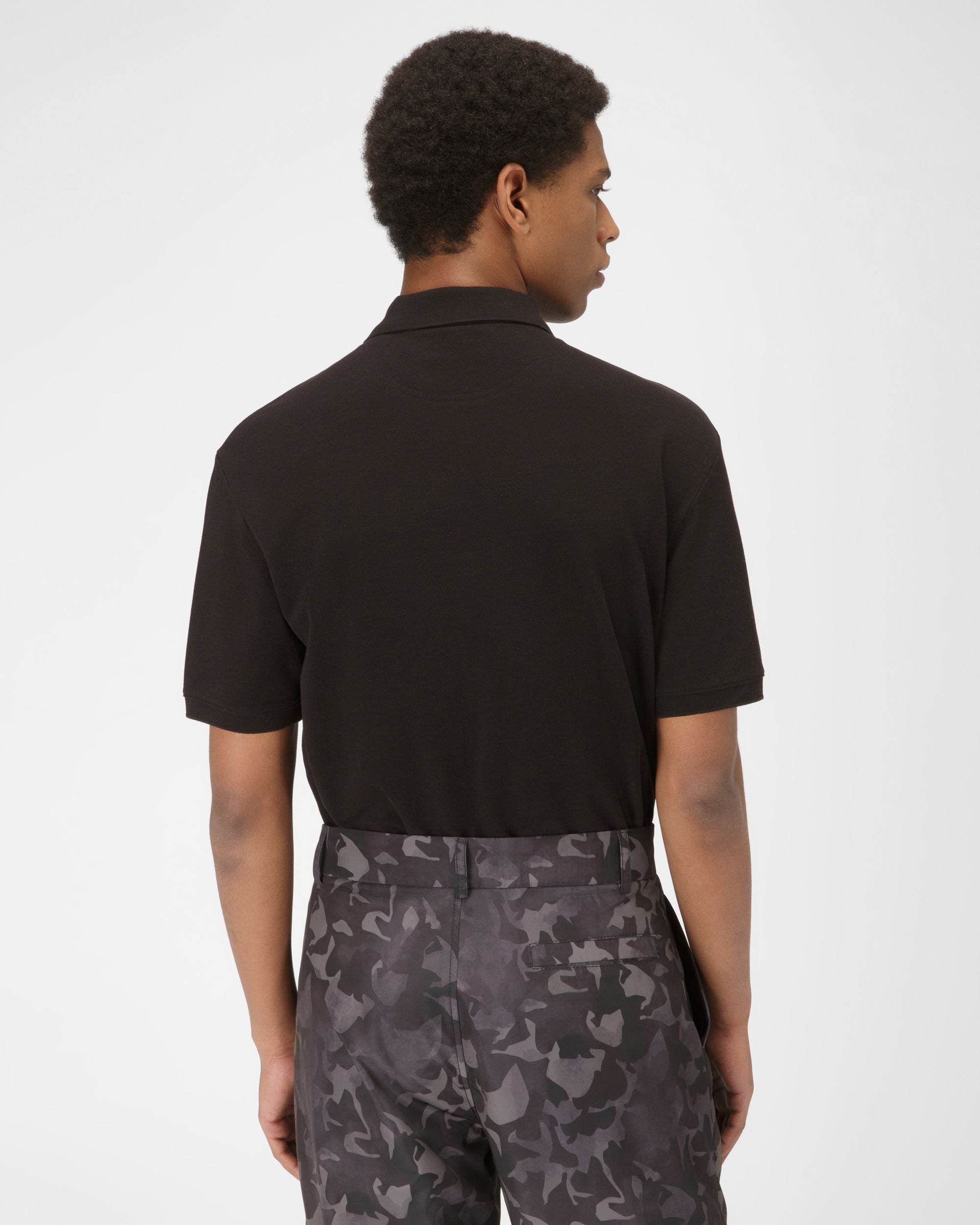 Polo En Coton Noir - Homme - Bally - 03