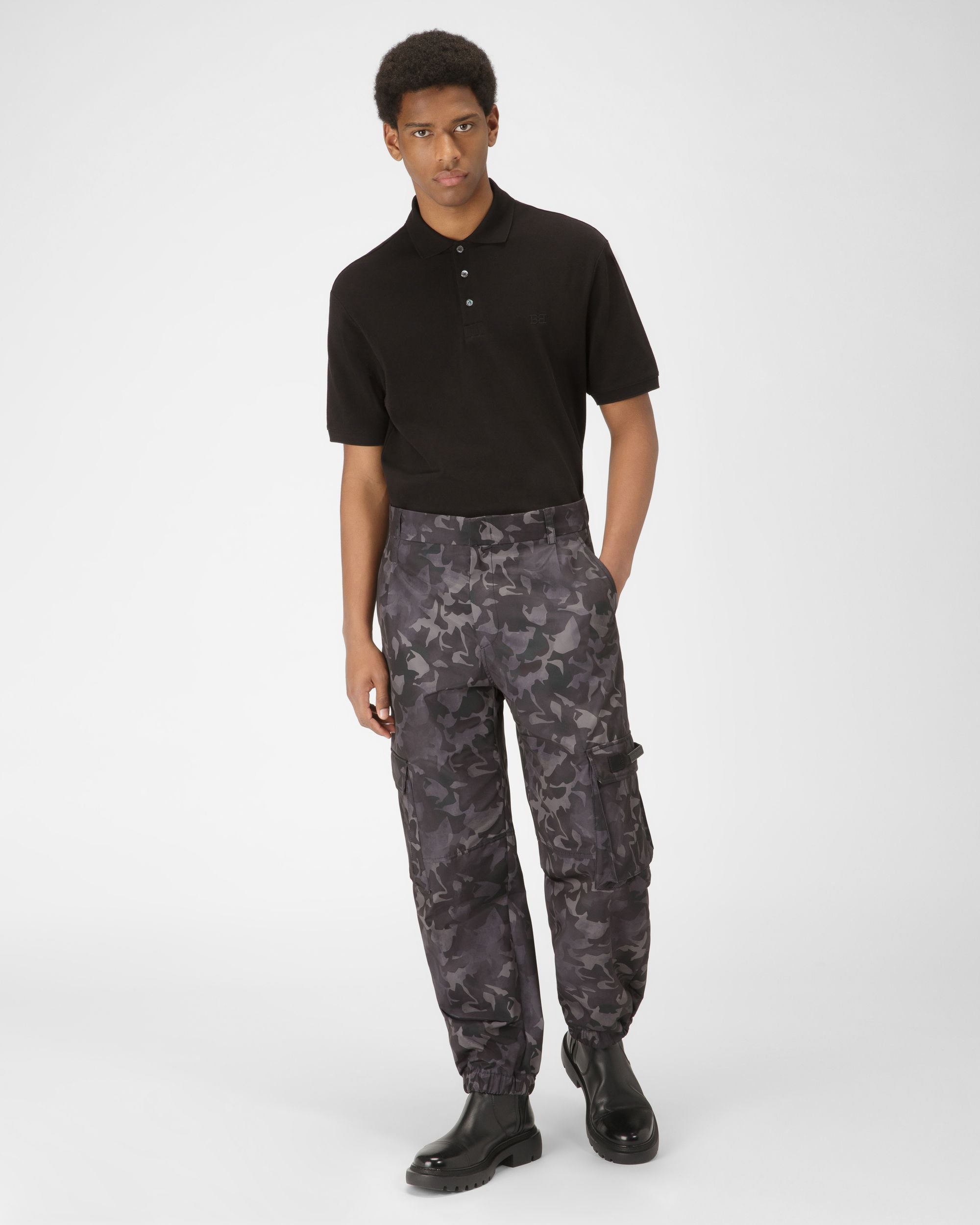 Polo En Coton Noir - Homme - Bally - 05
