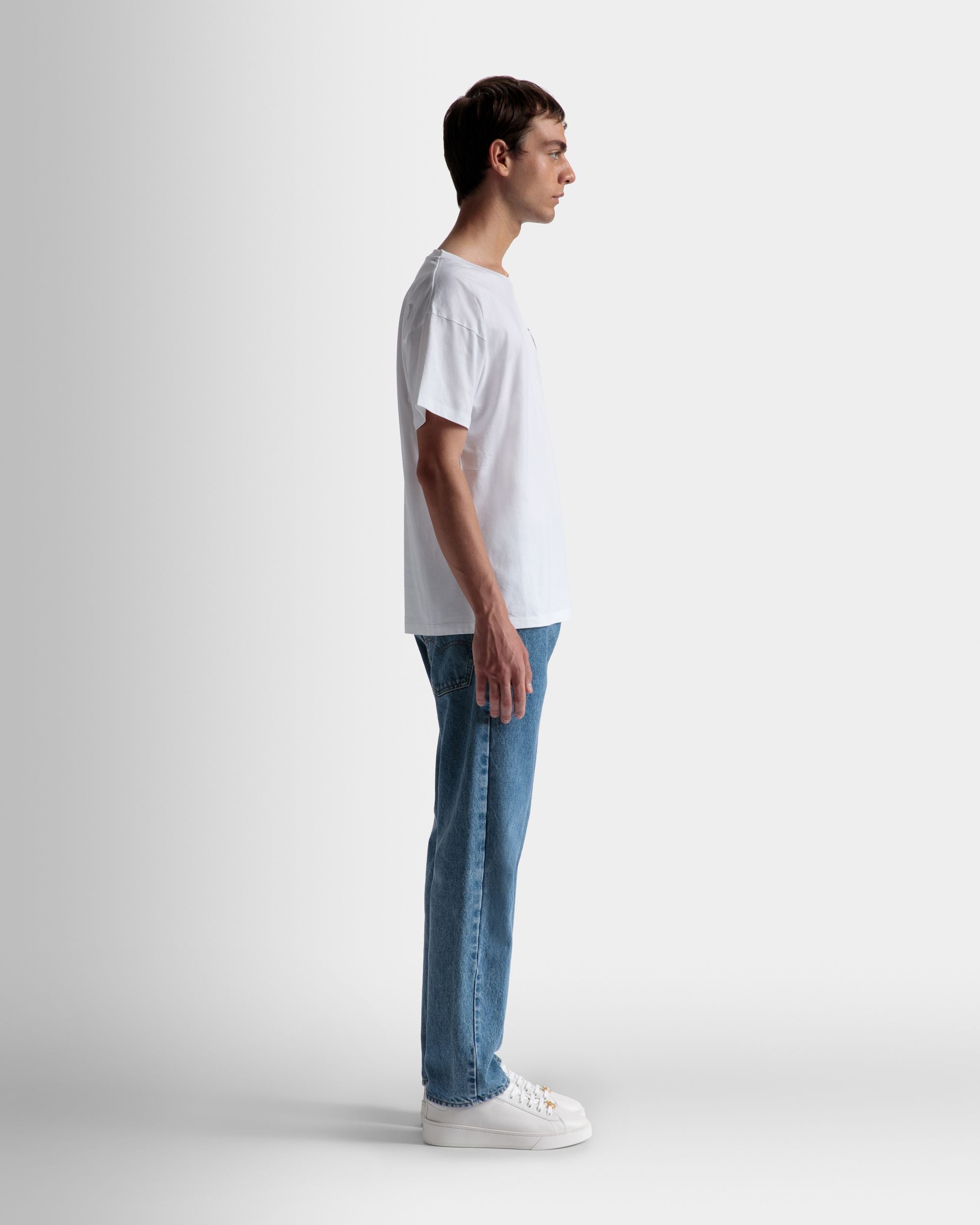 T-shirt motif Train En coton blanc - Homme - Bally - 05