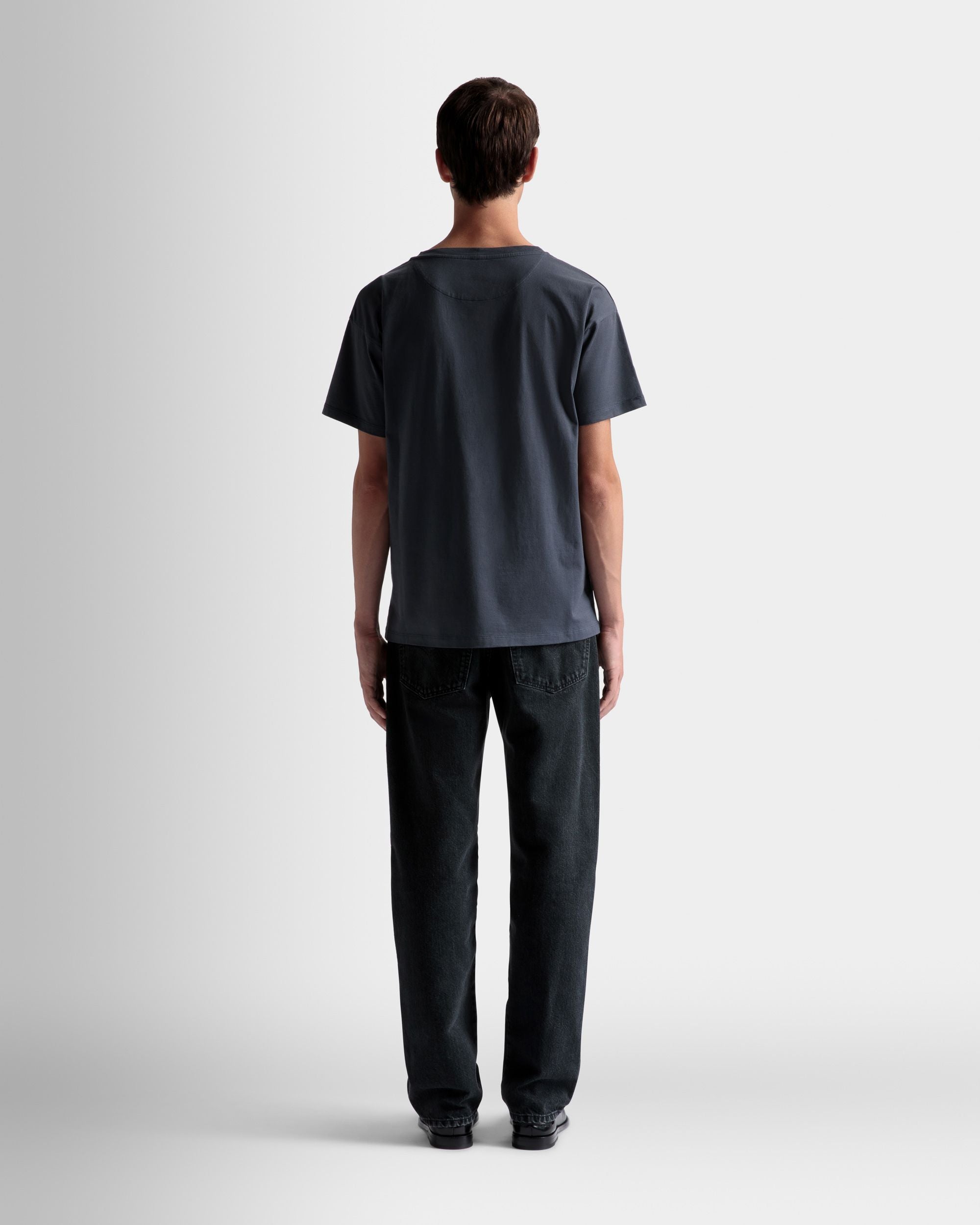 T-shirt motif Train En coton gris pierre - Homme - Bally - 06