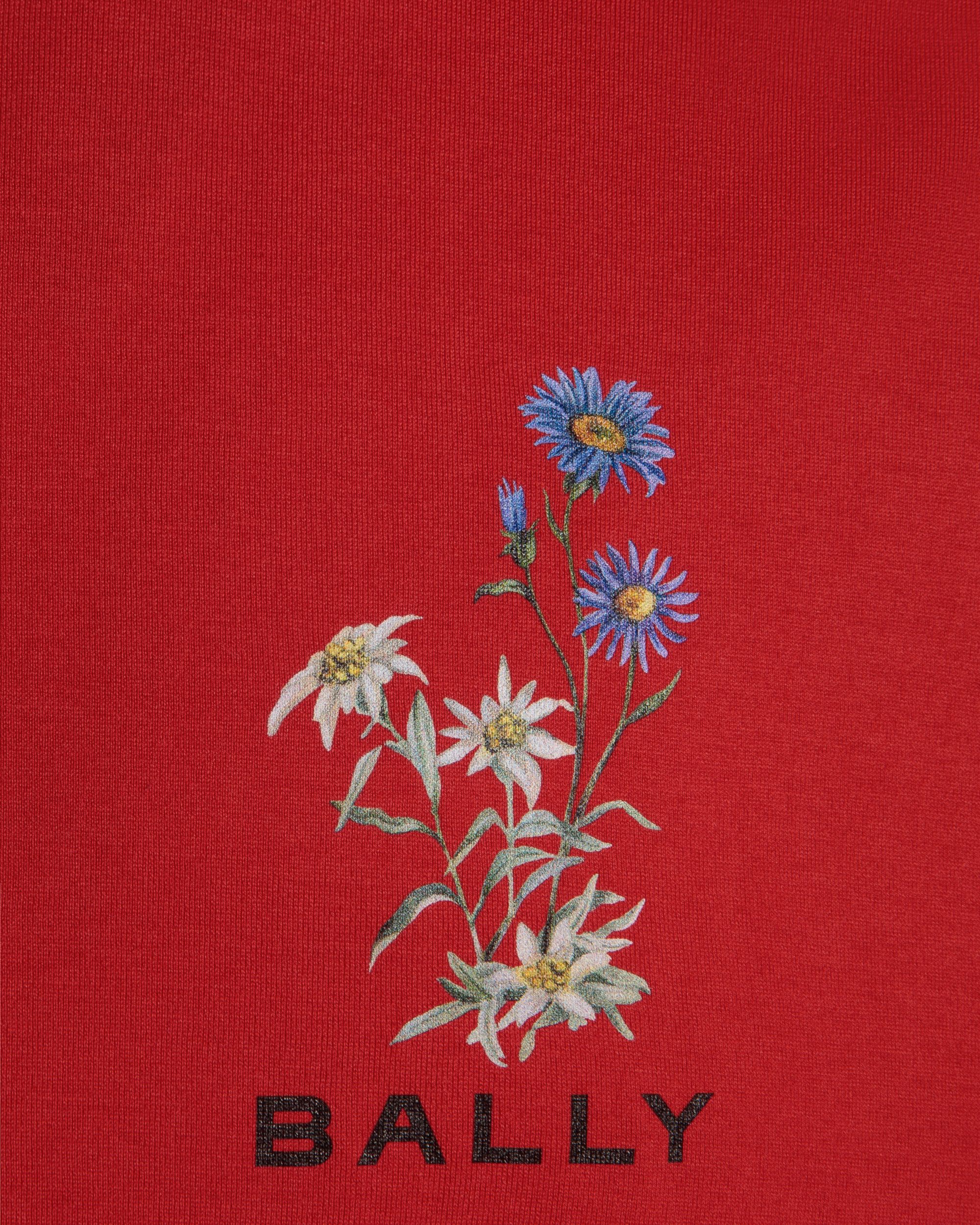 T-Shirt Imprimé Mountain Flower En Coton Candy Red - Homme - Bally - 02
