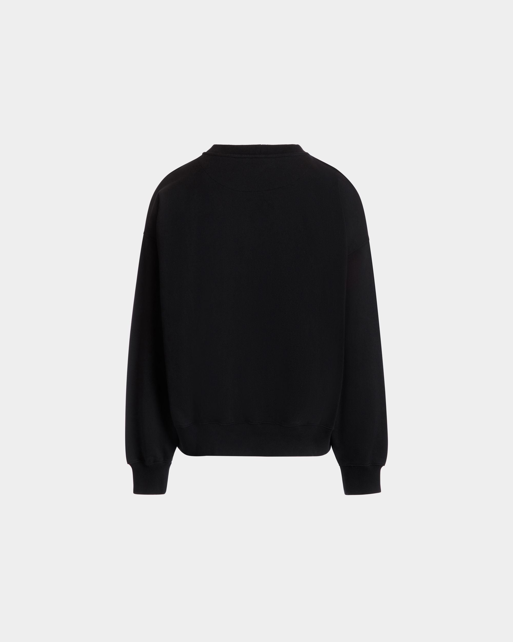 Sweat-Shirt Imprimé En Coton Noir - Homme - Bally - 03