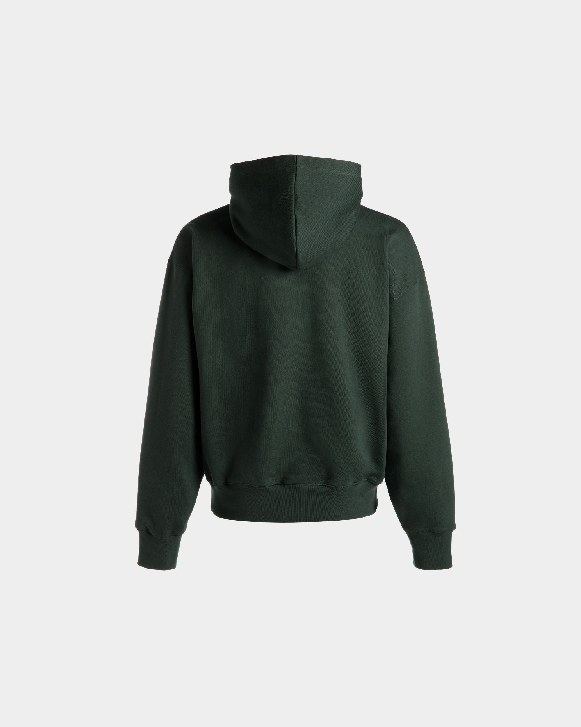 Pull À Capuche Avec Logo Bally Crest En Coton Bottle Green - Homme - Bally - 08