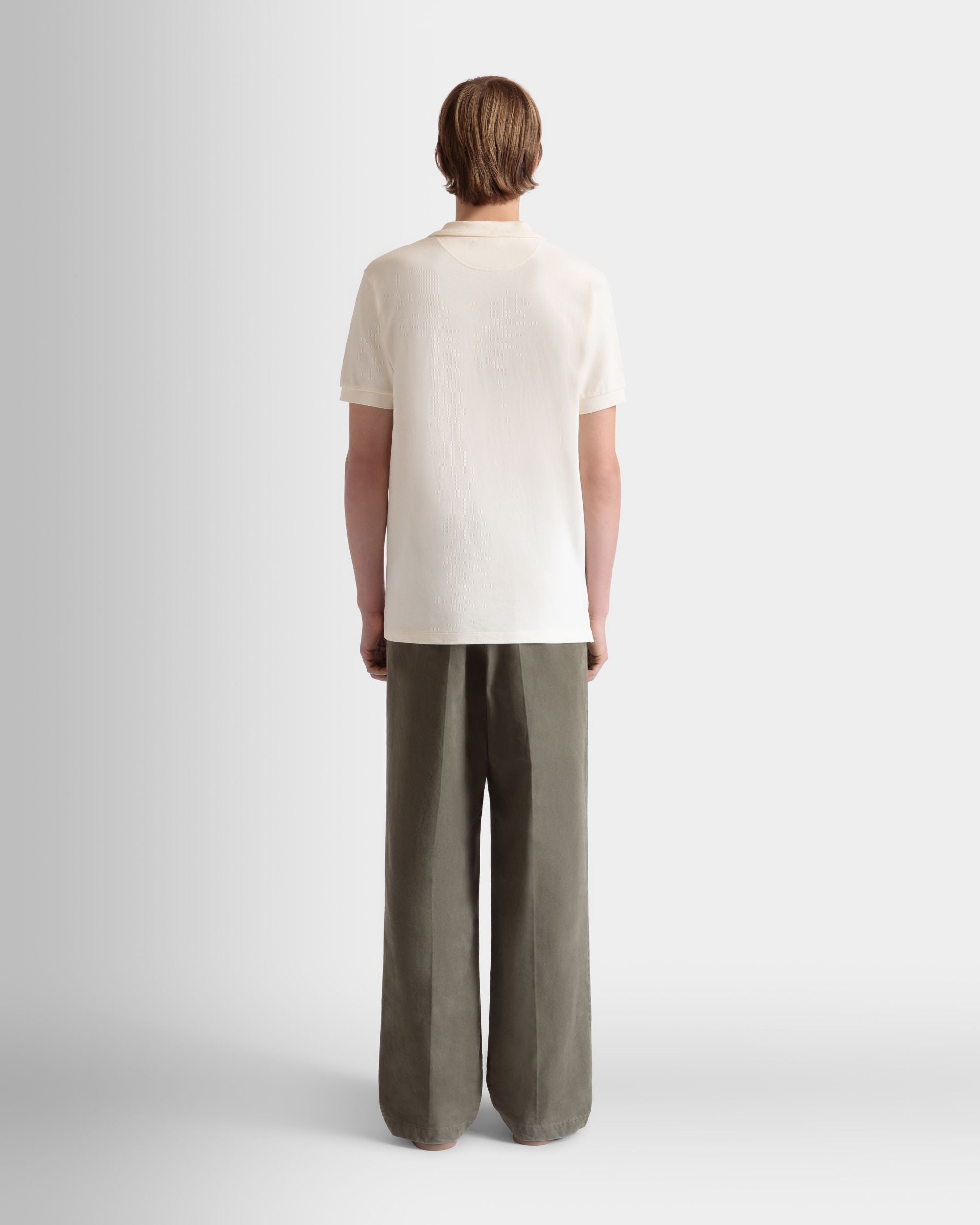 Polo Avec Logo Bally Crest En Coton Blanc - Homme - Bally - 07