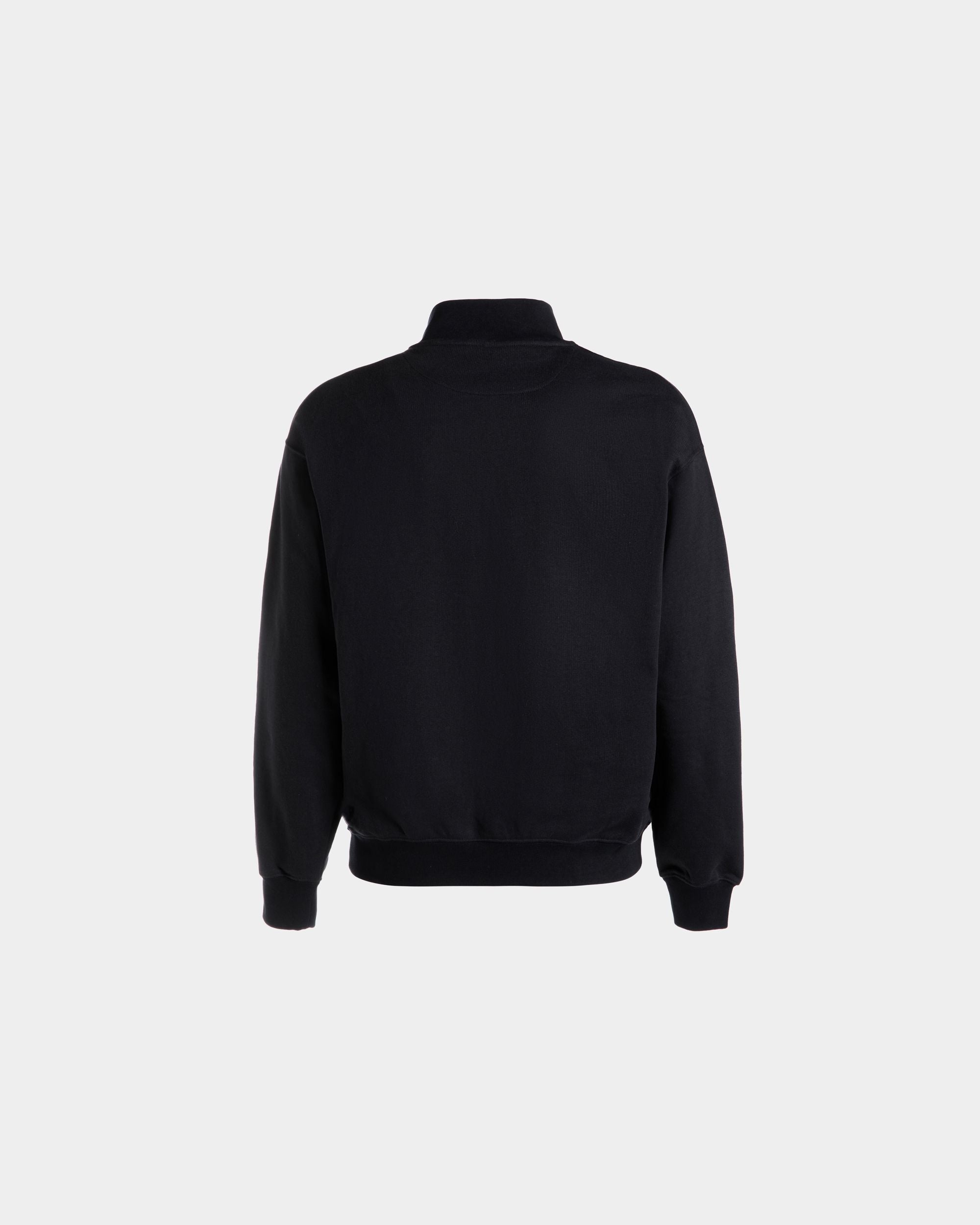 Sweat-Shirt À Col Camionneur Avec Logo Bally Crest En Coton Navy Blue - Homme - Bally - 07