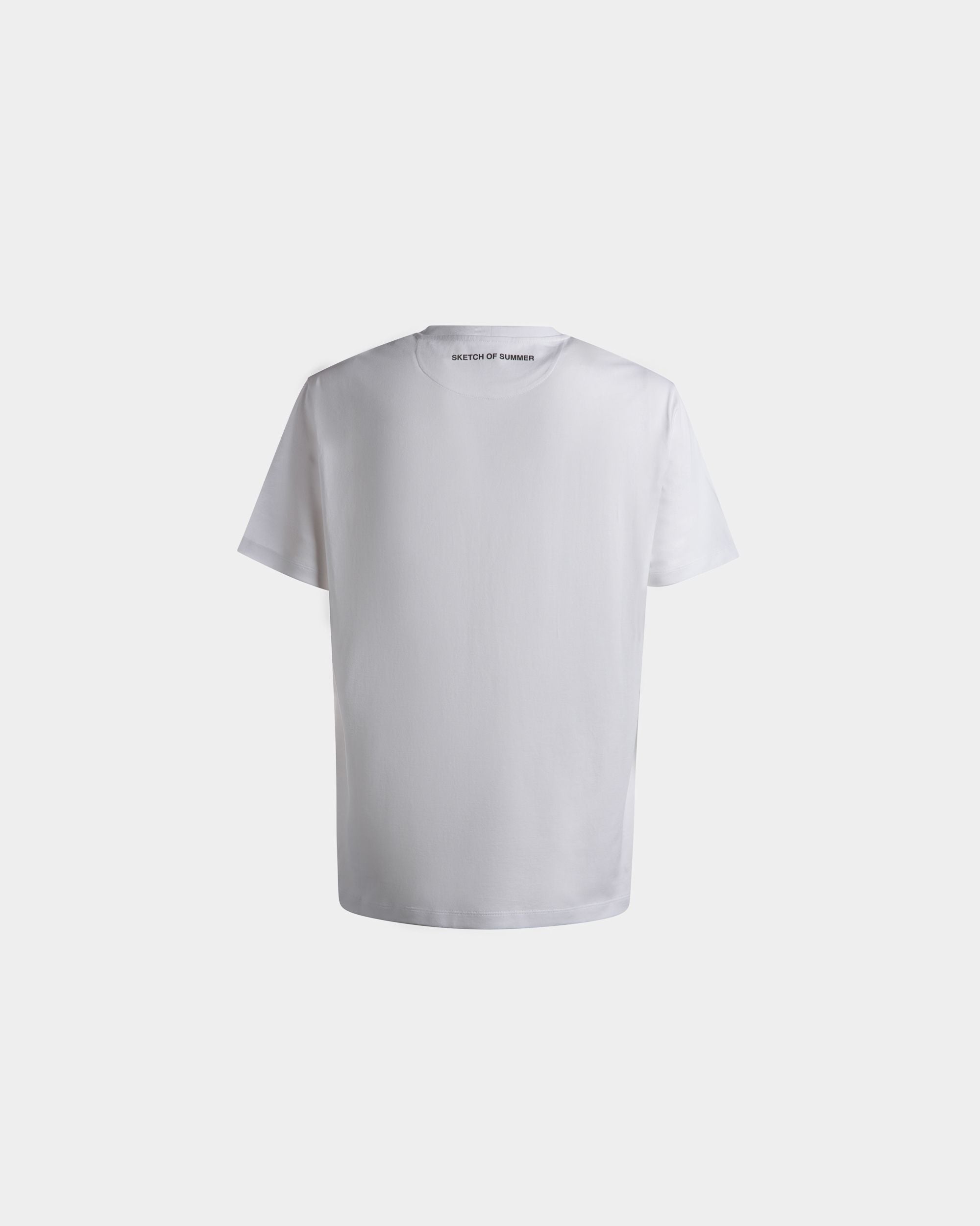 T-Shirt Imprimé En Coton Blanc - Homme - Bally - 07