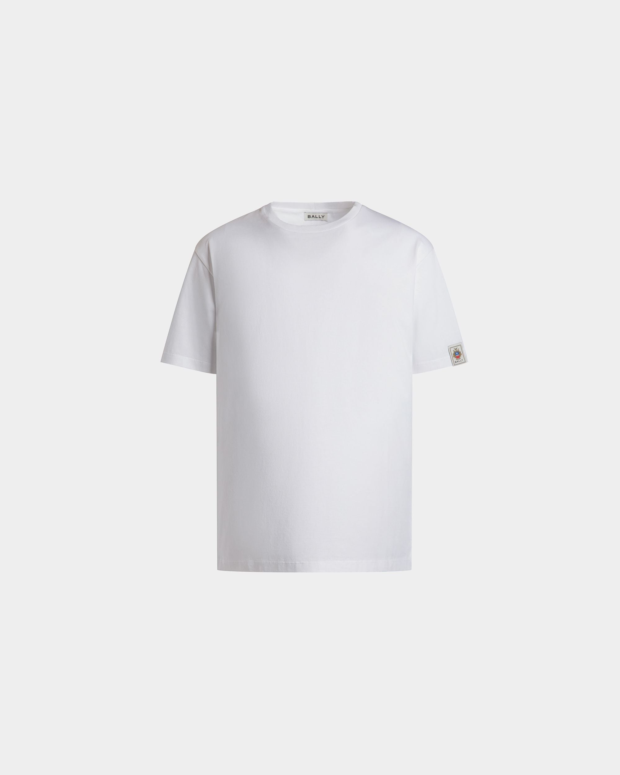 T-Shirt Avec Écusson Bally Crest En Coton Blanc - Homme - Bally - 01