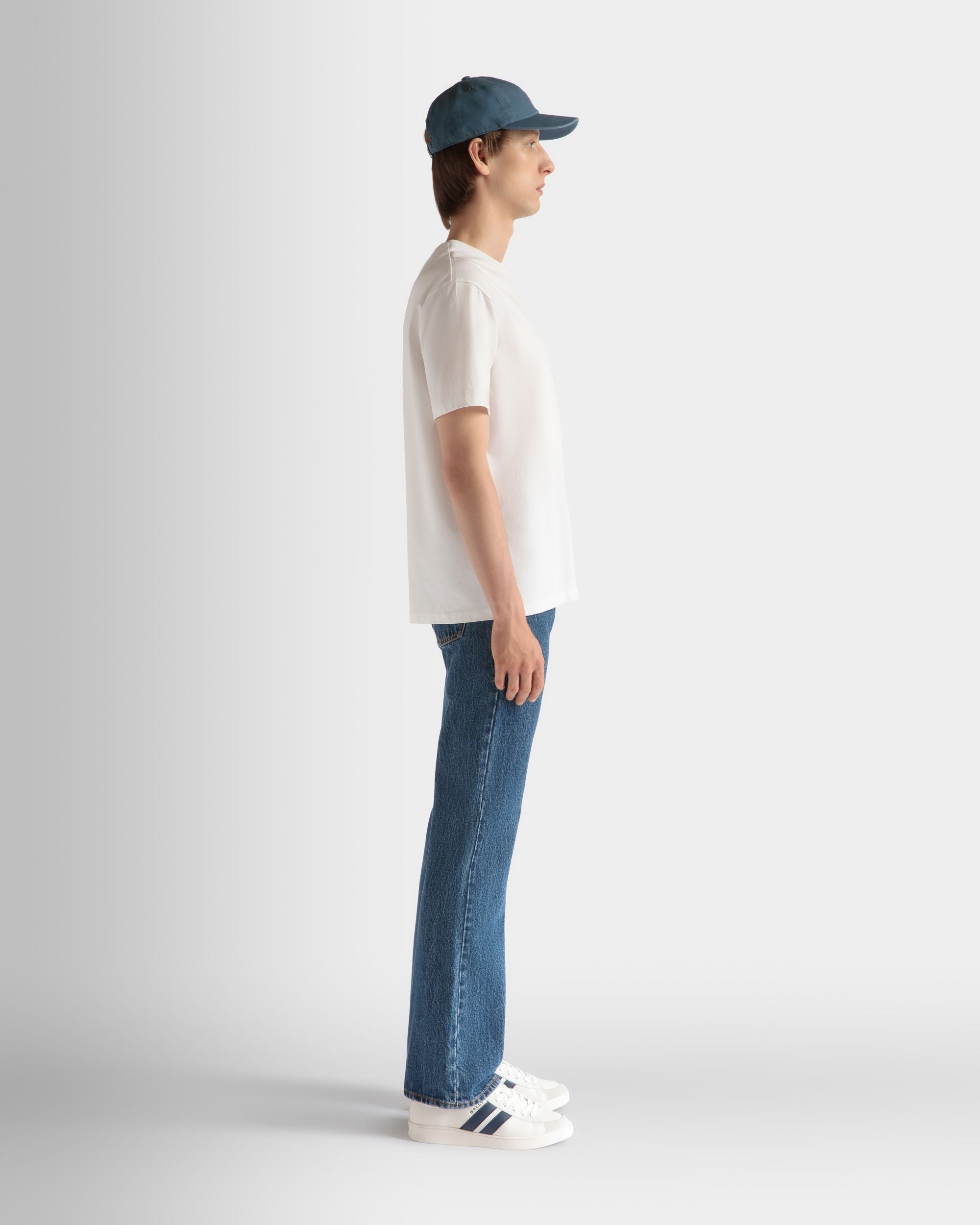 T-Shirt En Coton Blanc - Homme - Bally - 05