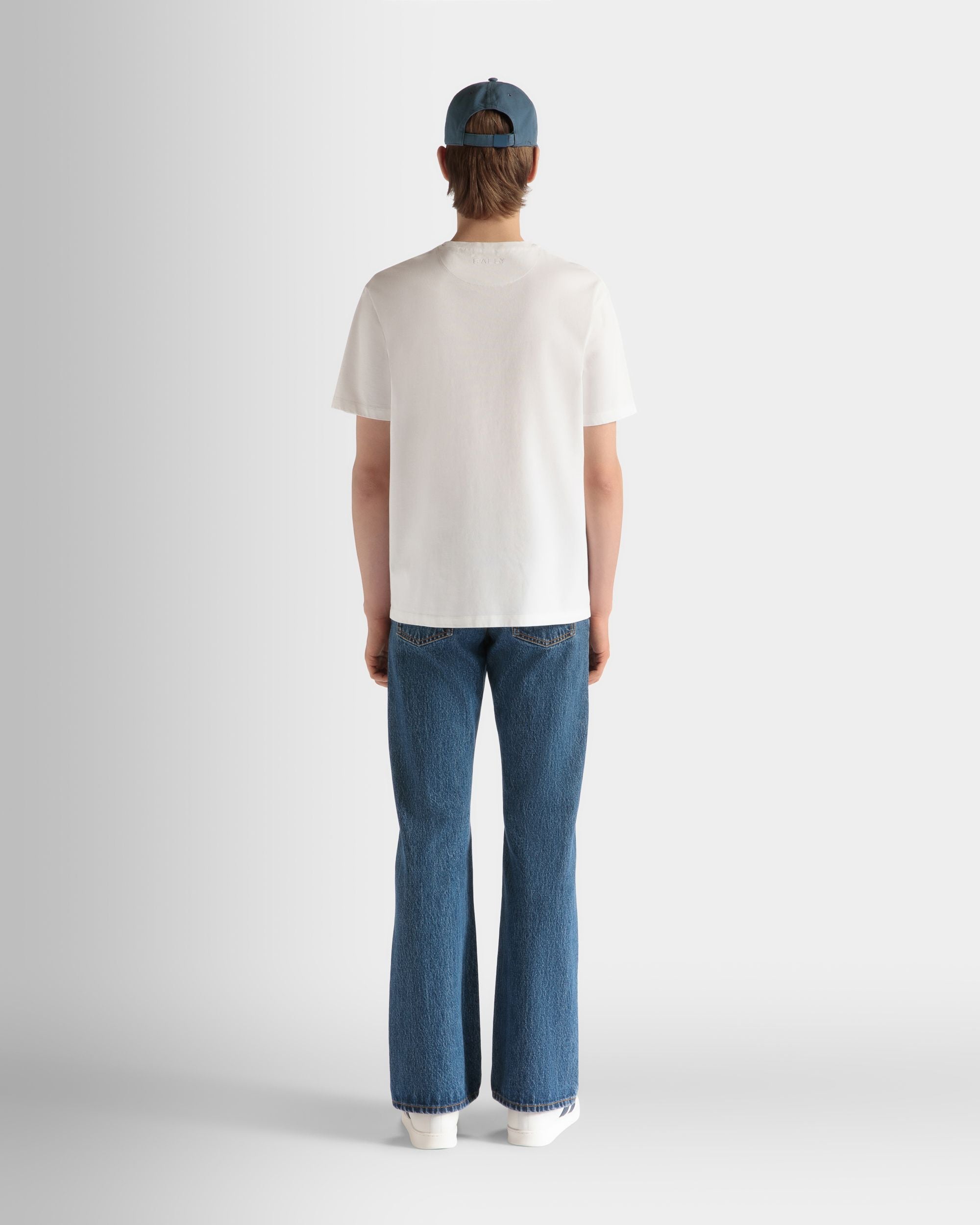 T-Shirt En Coton Blanc - Homme - Bally - 06