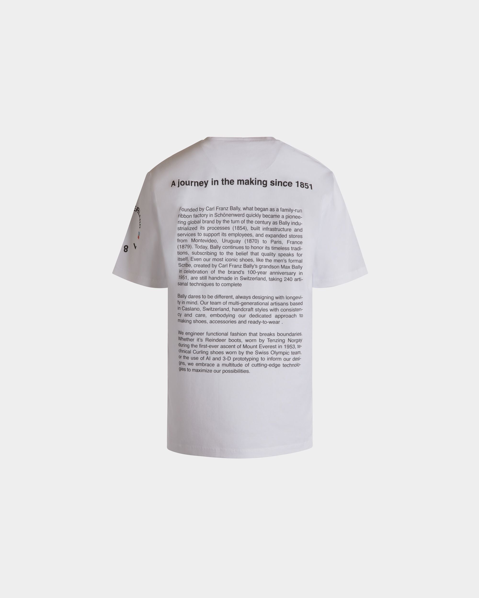 T-Shirt Avec Écusson Bally Crest En Coton Blanc - Homme - Bally - 05