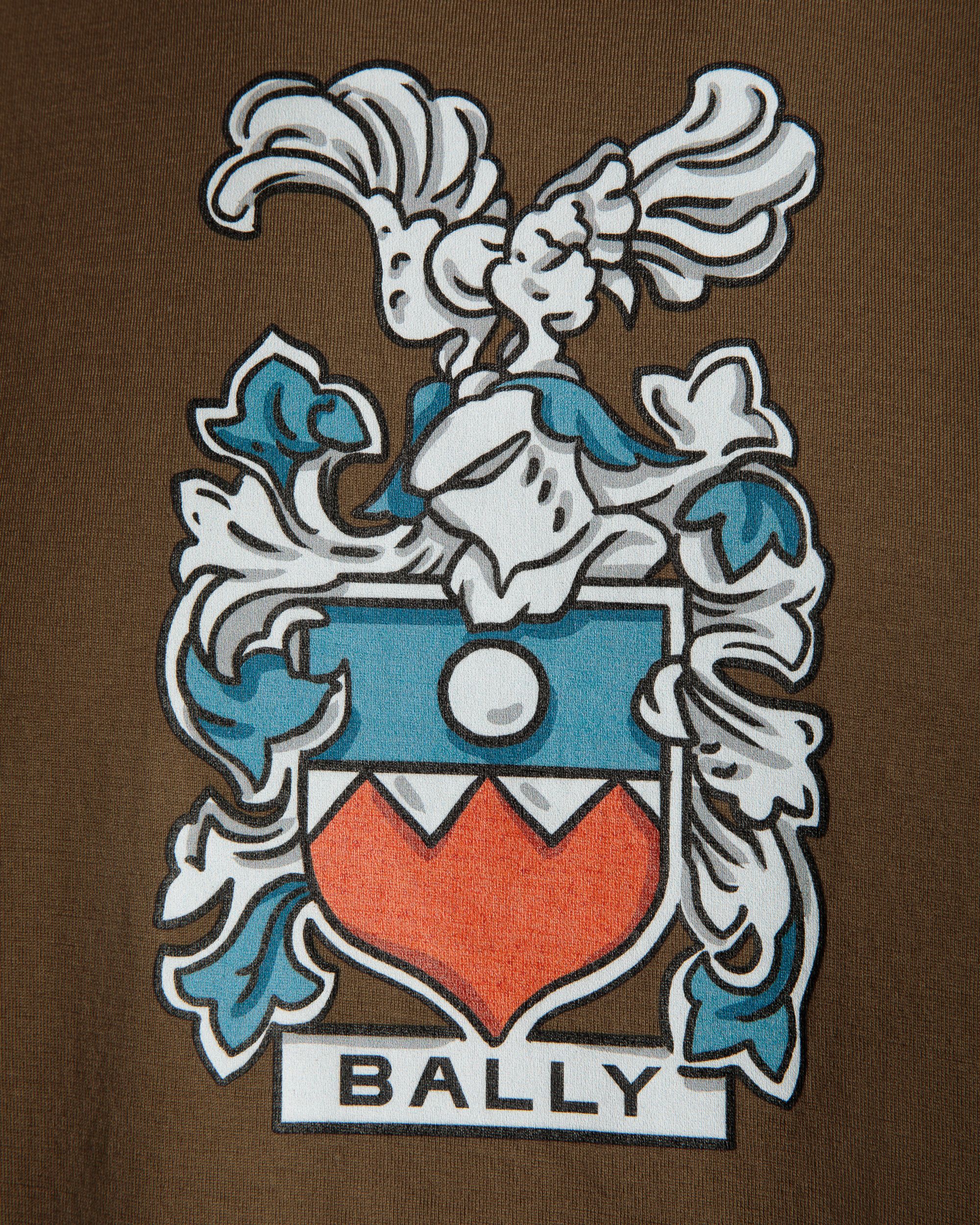 T-Shirt Avec Écusson Bally Crest En Coton Marron - Homme - Bally - 02
