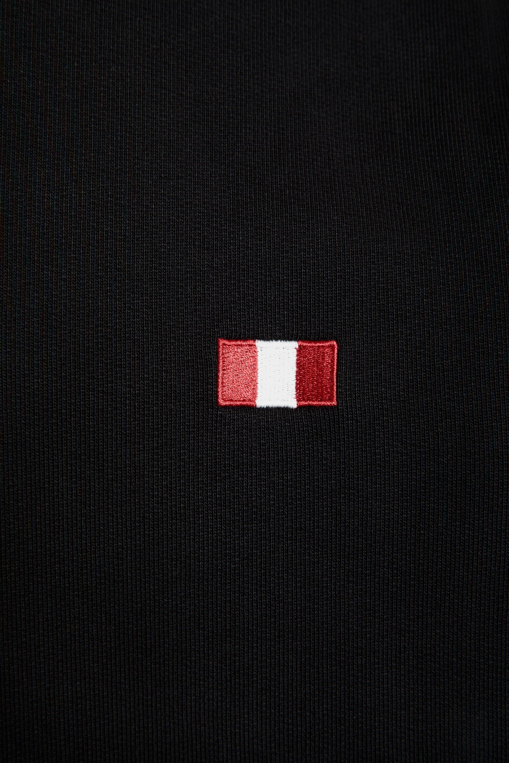 Sweat-Shirt Ras-Du-Cou Avec Bally Flag En Coton Noir - Homme - Bally - 04
