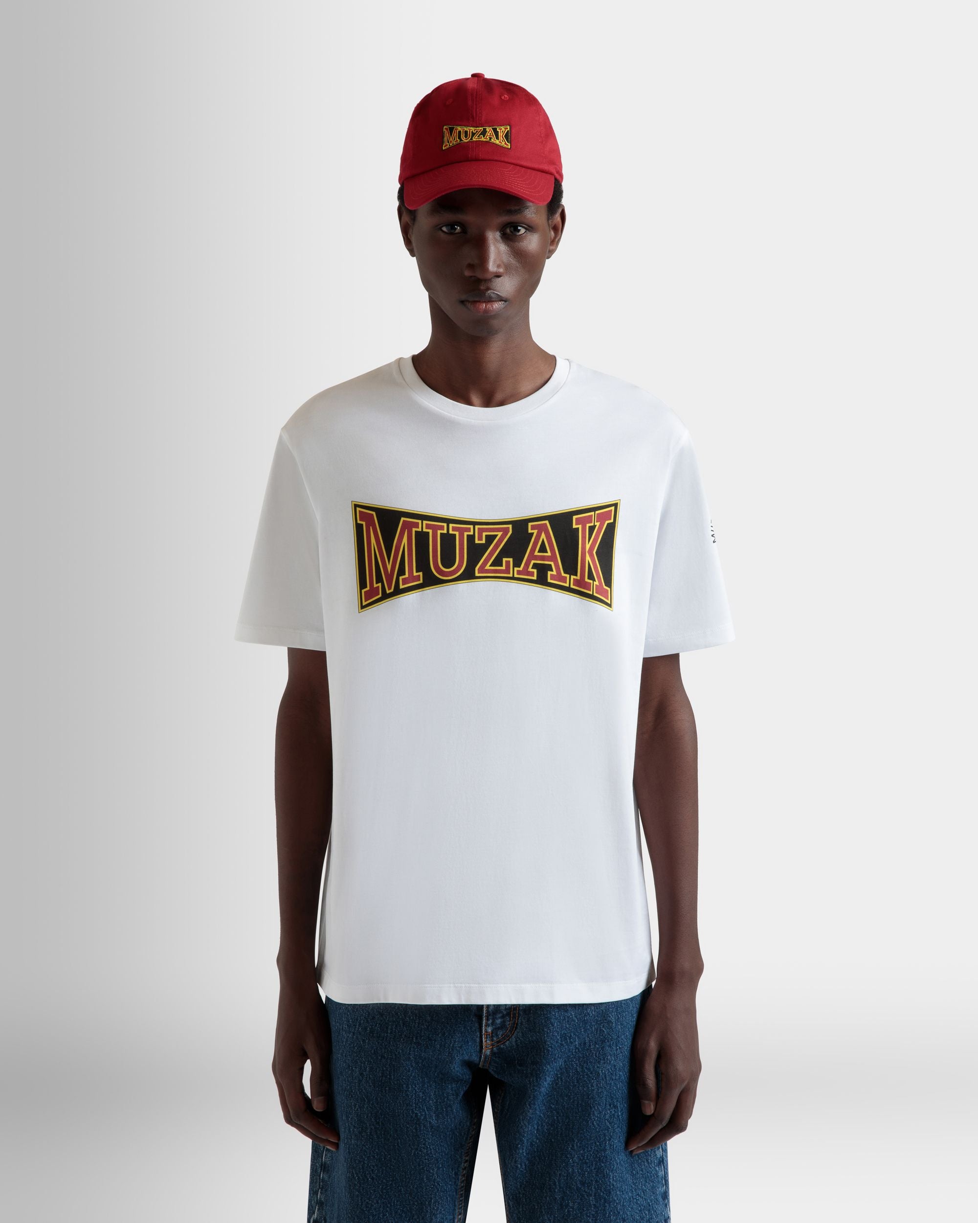T-Shirt DJ Leo Mas X Bally En Coton Blanc Avec Imprimé Muzak - Homme - Bally - 08
